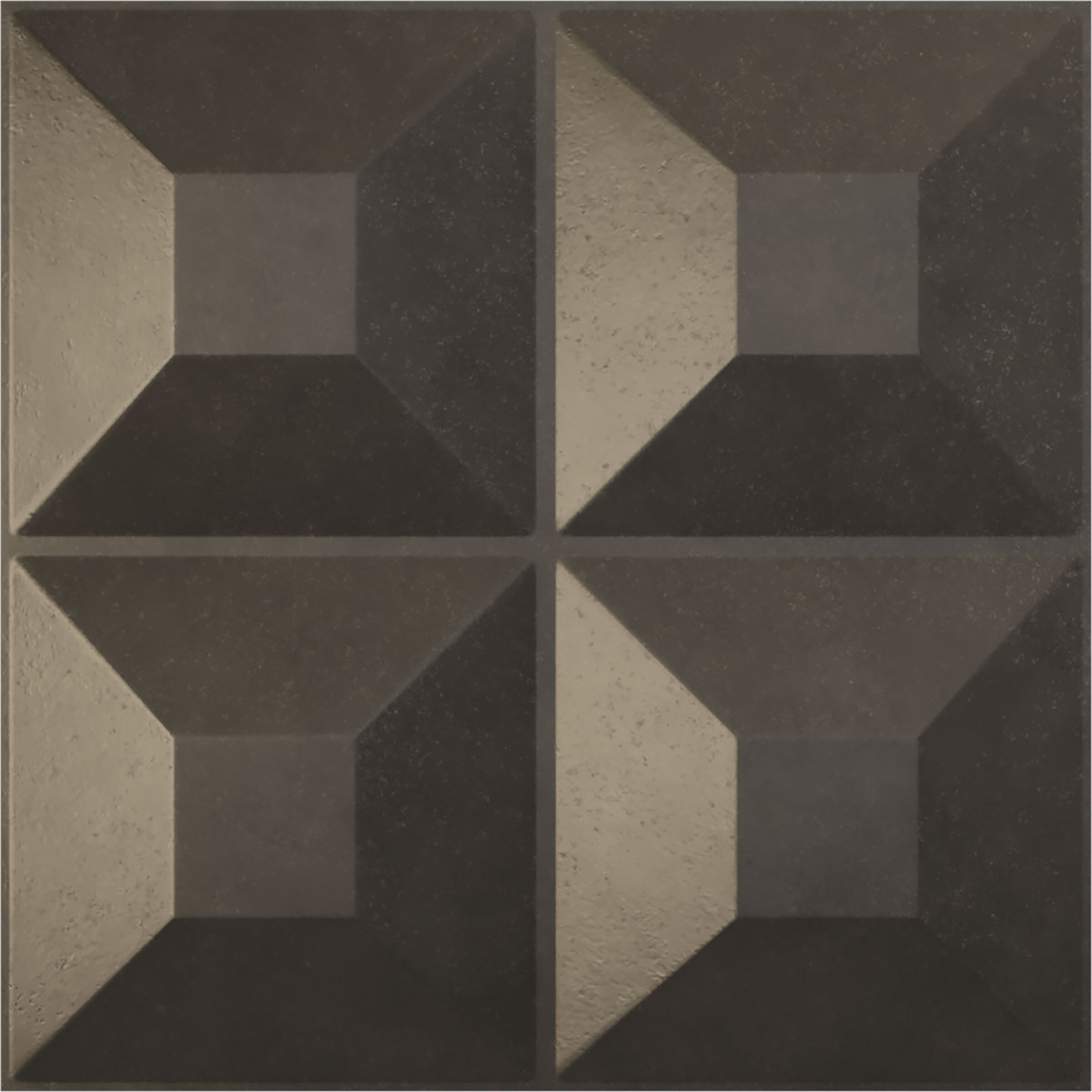Ekena Millwork WP20X20FODST 19-5/8-in x 19-5/8-in Embossed Paintable/Stainable Black PVC Geometric Wall Panel ( 2.67-sq ft )
