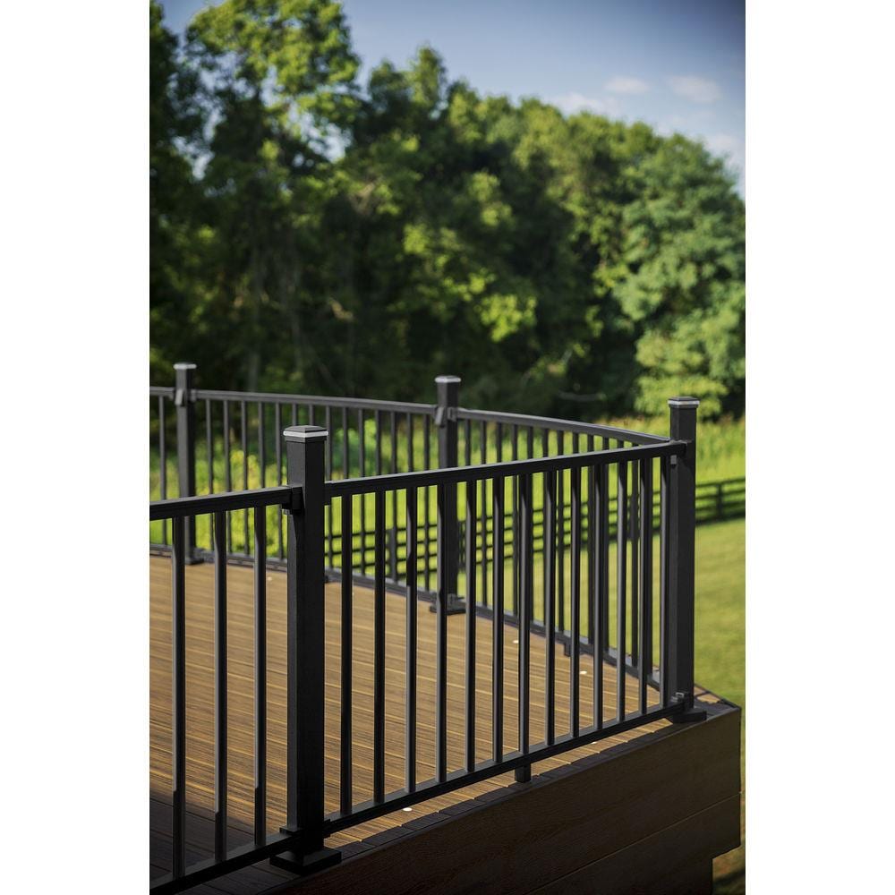 Trex Signature 8-ft x 1.75-in x 36-in Charcoal Black Aluminum Deck Rail ...