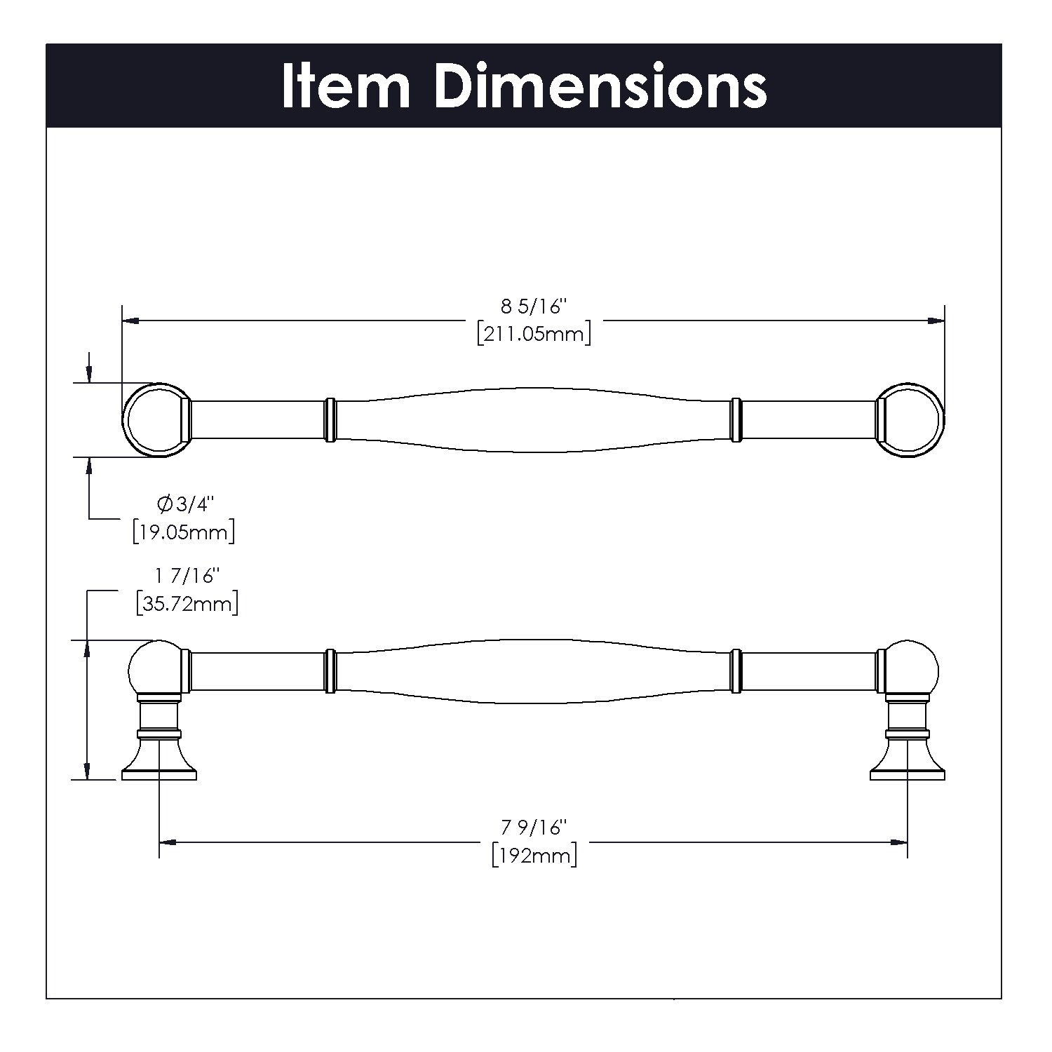 Belwith Keeler B076292-MB Cabinet-Pulls - View #3