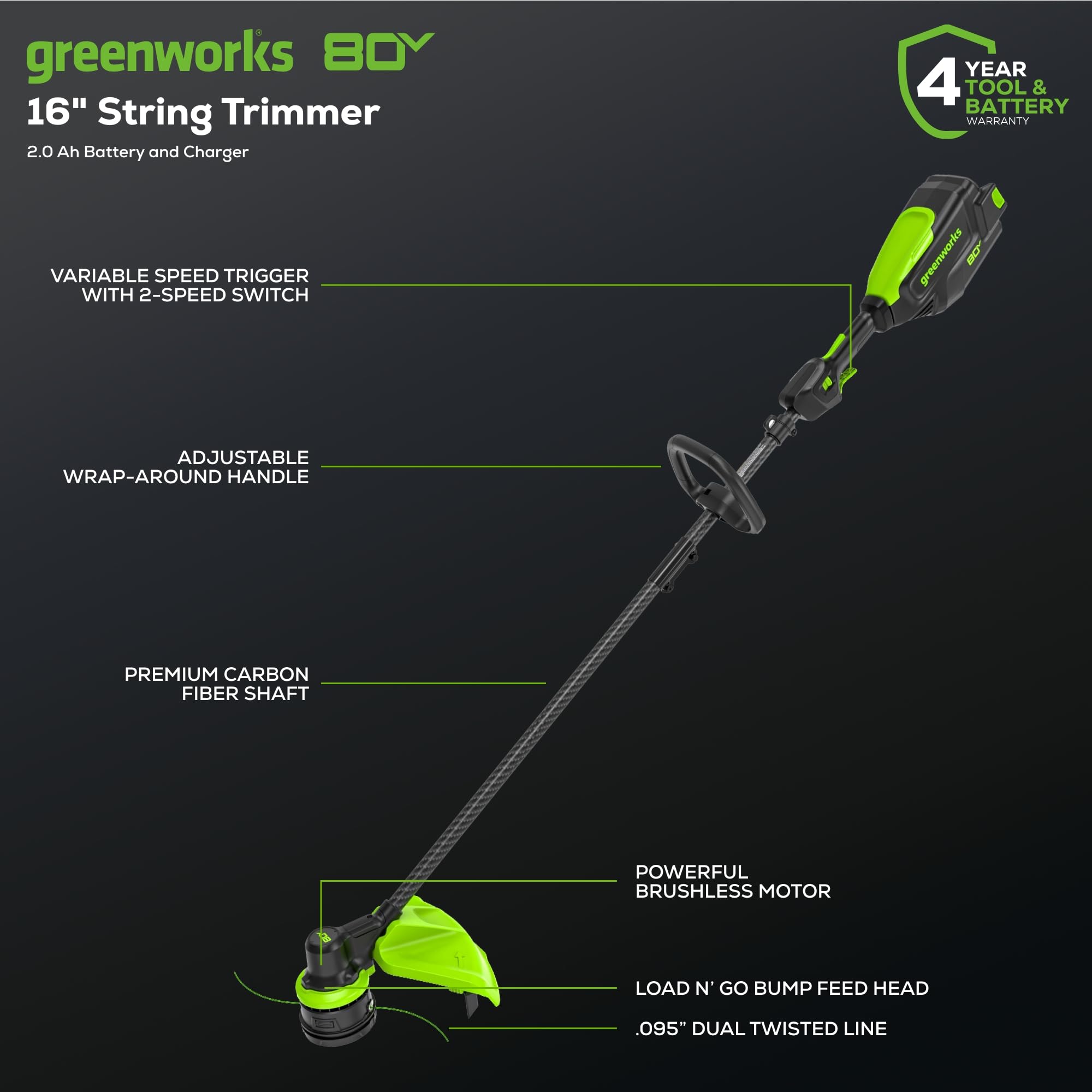 Greenworks 2140202 Cordless-String-Trimmers - View #3