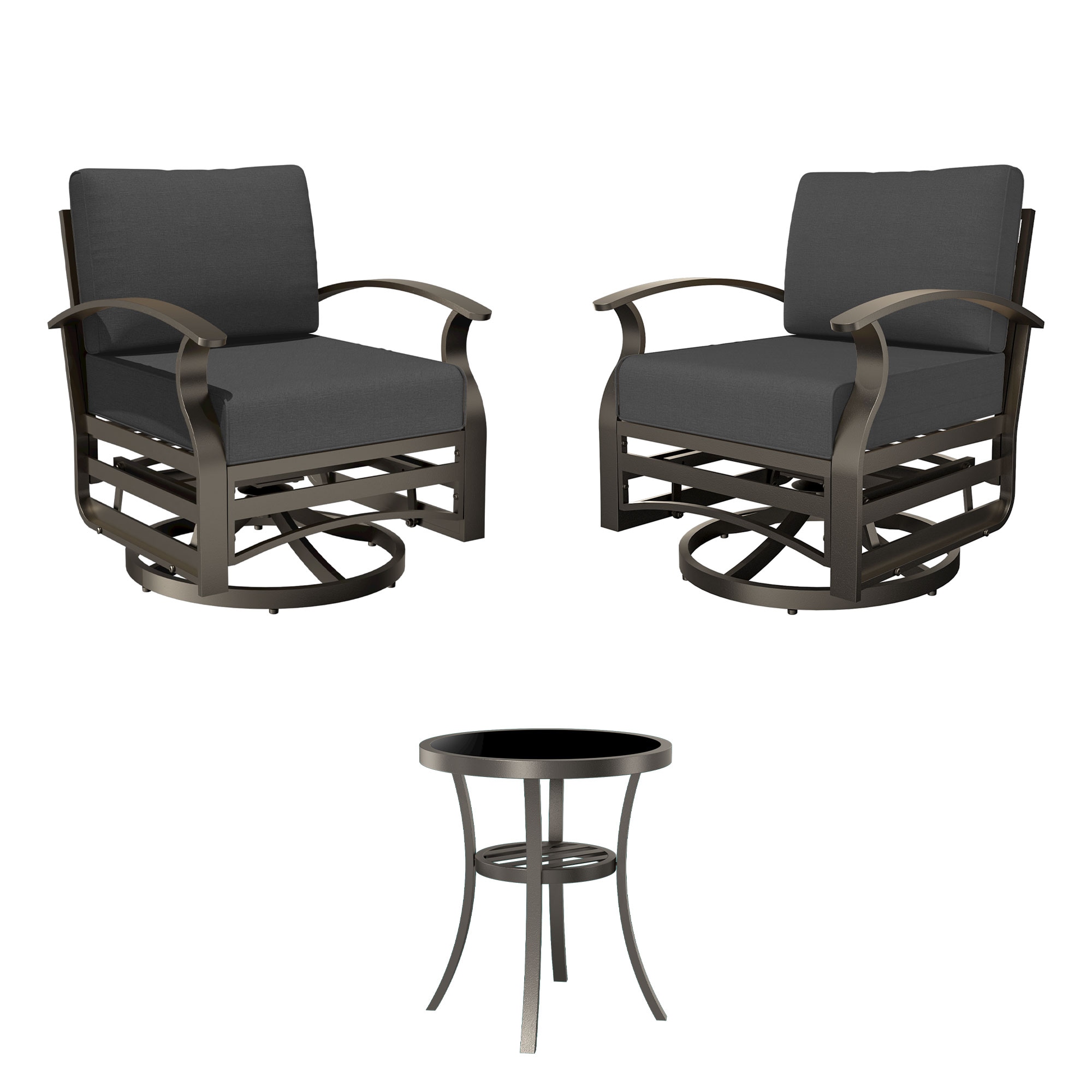 ALAULM LS-ASR-BLACK Patio-Chairs - View #2