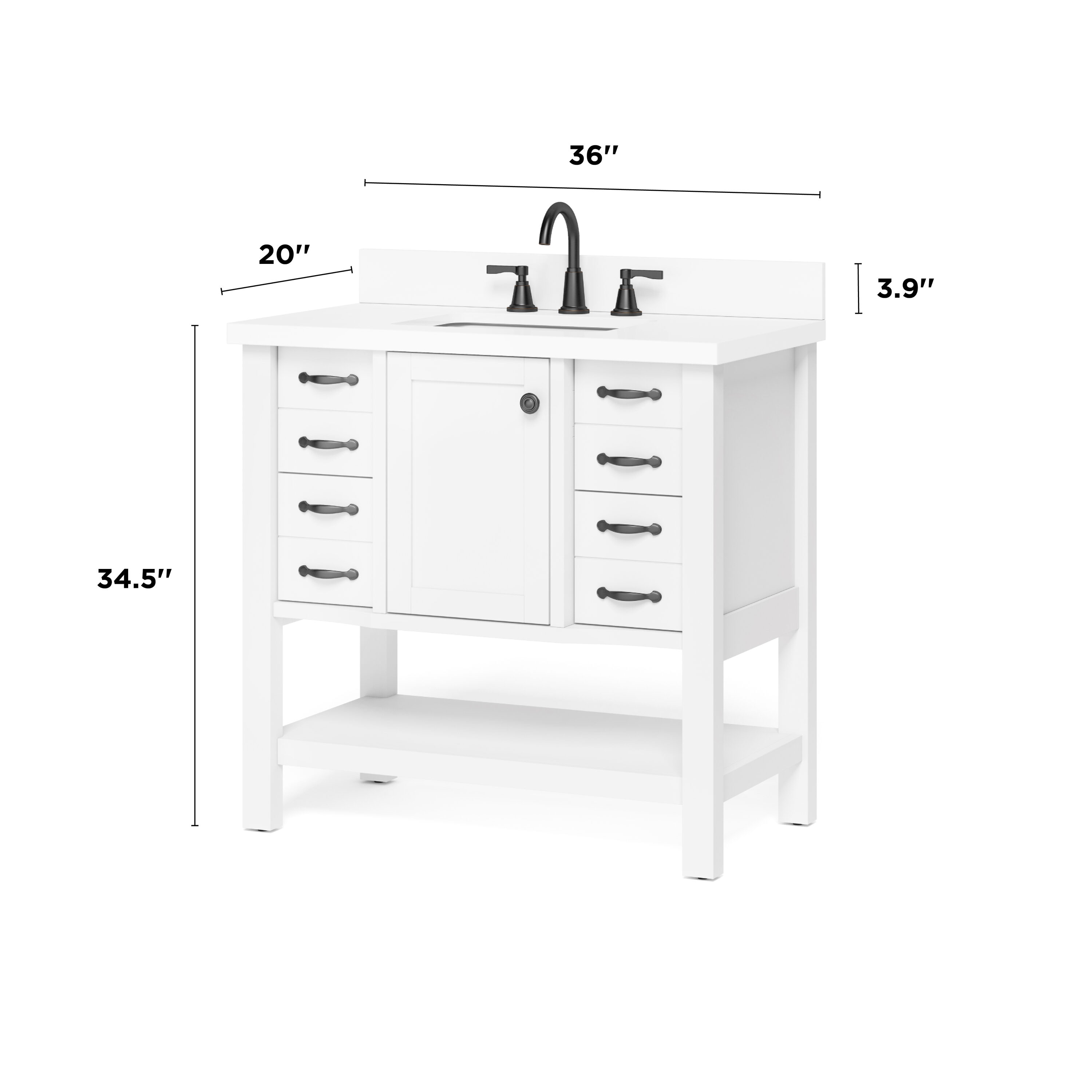 allen + roth WSL36RVSW Bath-Vanity-Combo - View #5