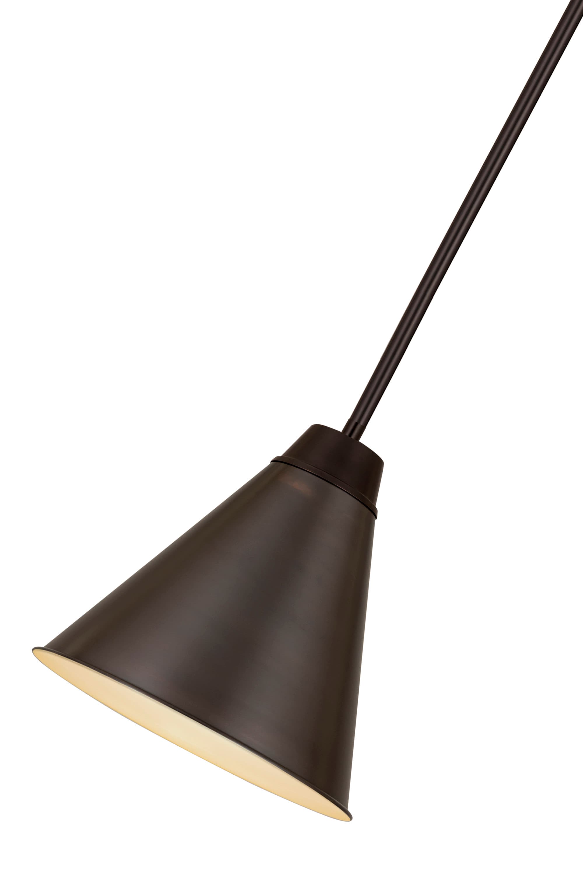 Eaton Sleek Minimalist 12" Bronze Plate & Nickel Pendant Light