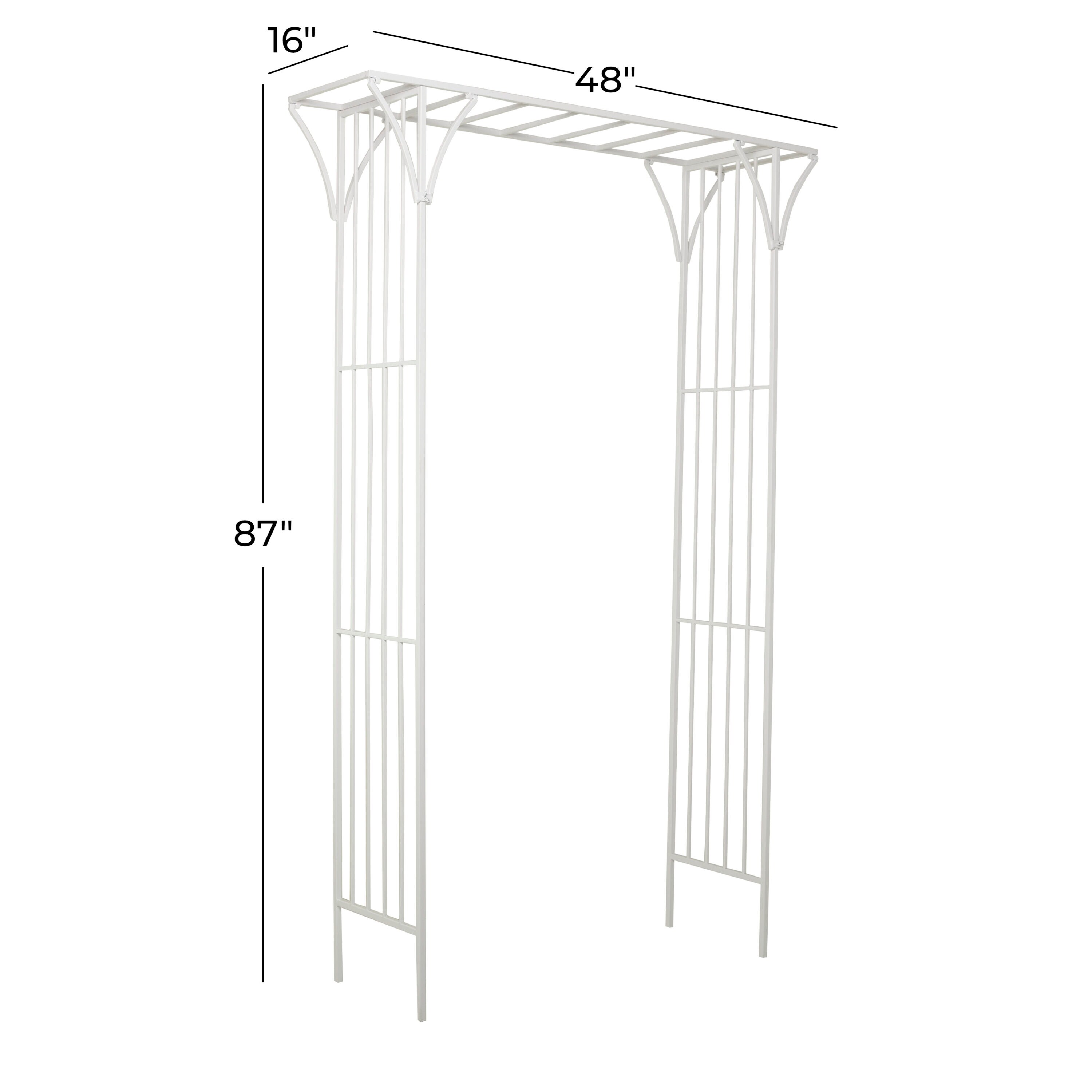 Grayson Lane 4-ft W x 7-ft H White Indoor/Outdoor with Lattice Work ...