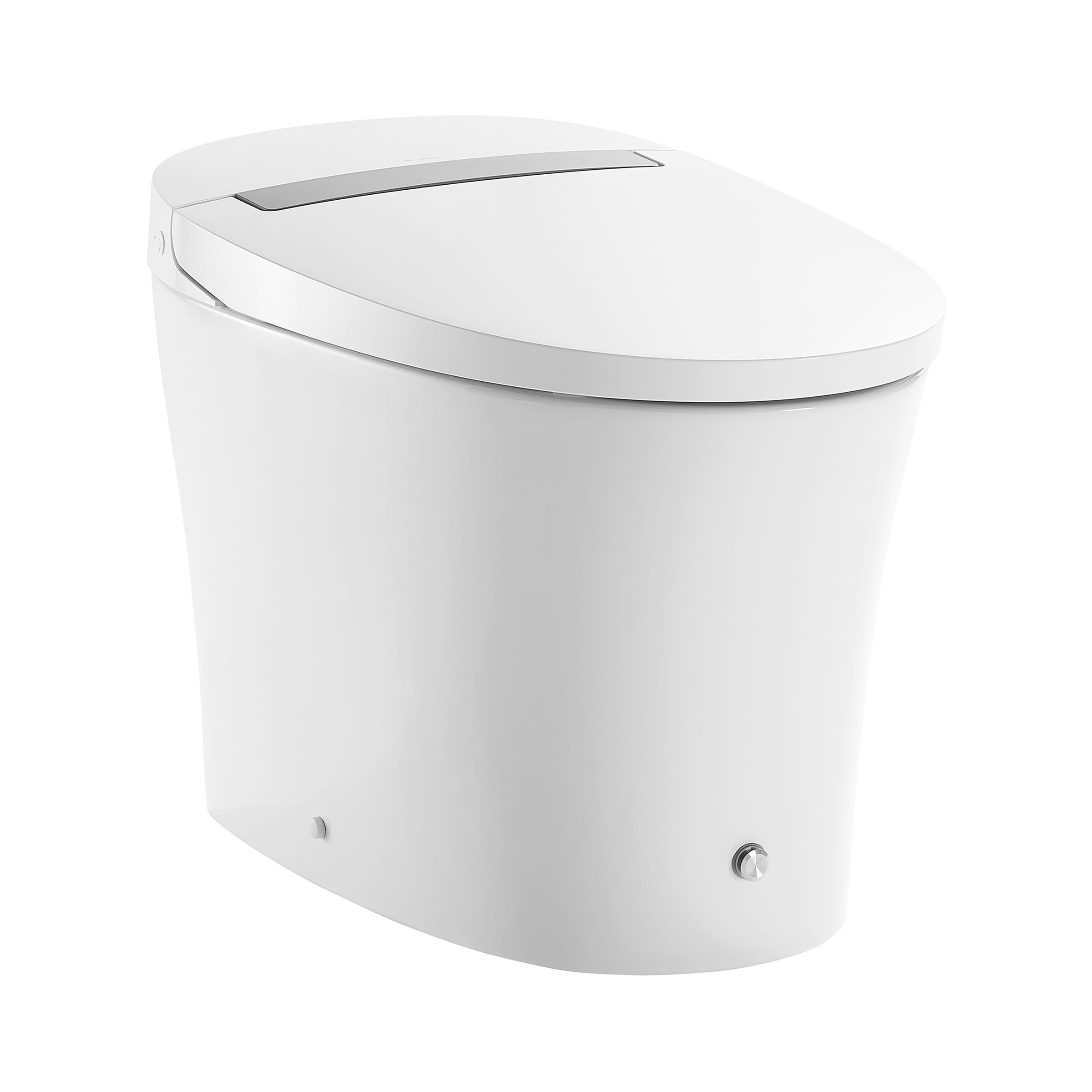 Swiss Madison SM-25-STPOI05WH Poitiers Glossy White Dual Flush Elongated Standard height Smart Soft Close 1-piece Toilet 12-in Rough-In 1.6 GPF