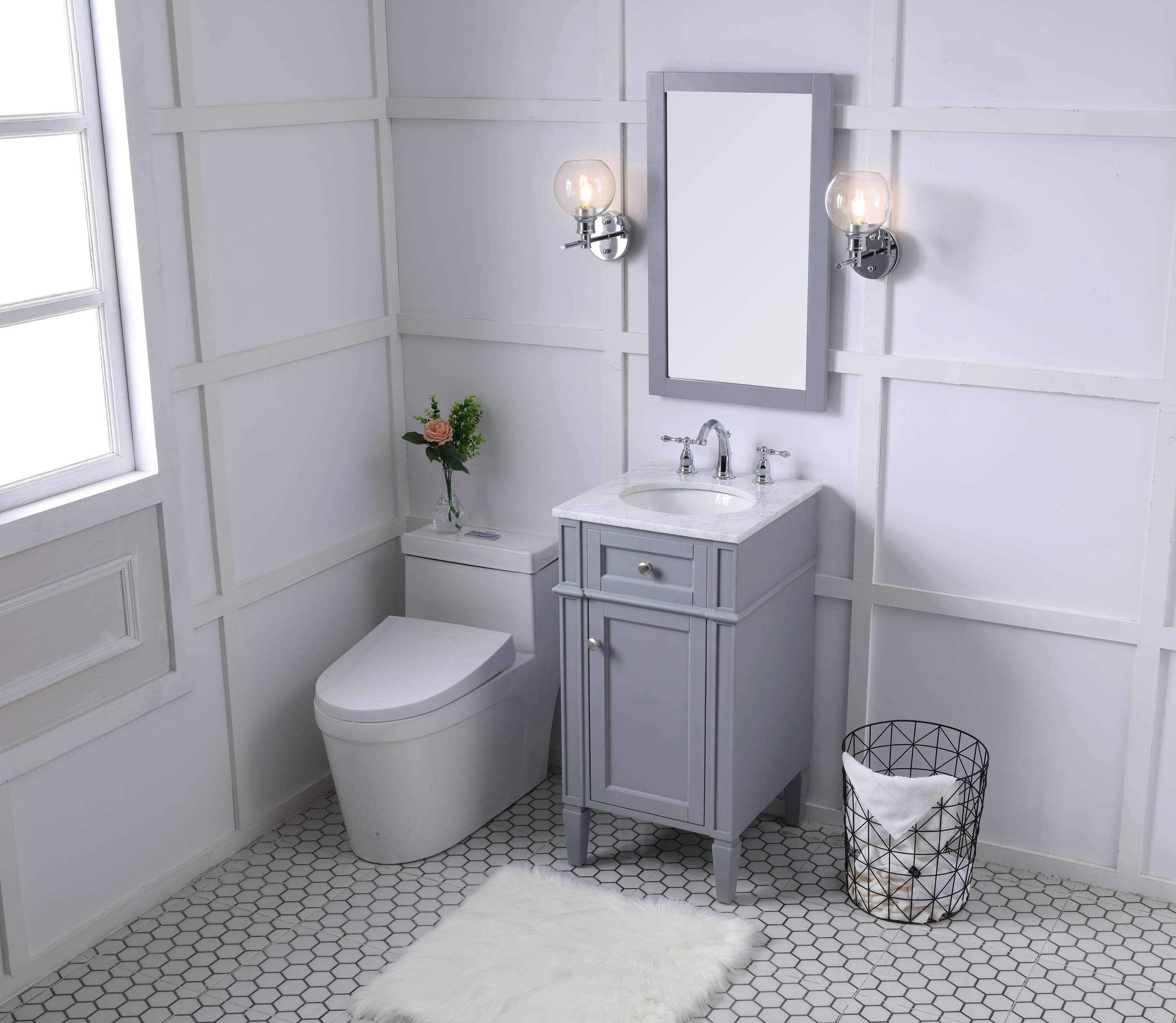 Elegant Decor HF37554GR Bath-Vanity-Combo - View #11