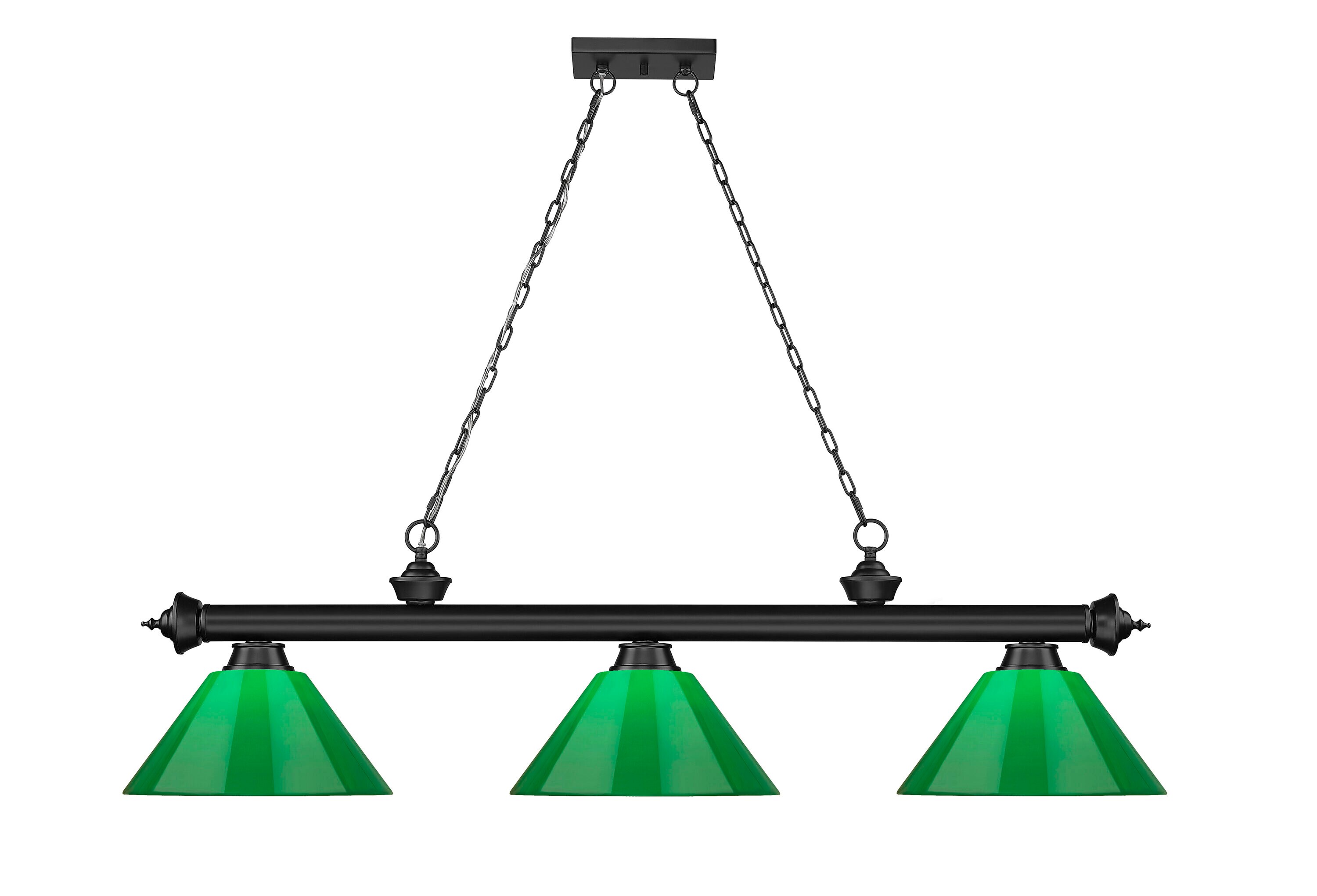 Z-Lite 2306-3MB-PGR Pool-Table-Lighting - View #2