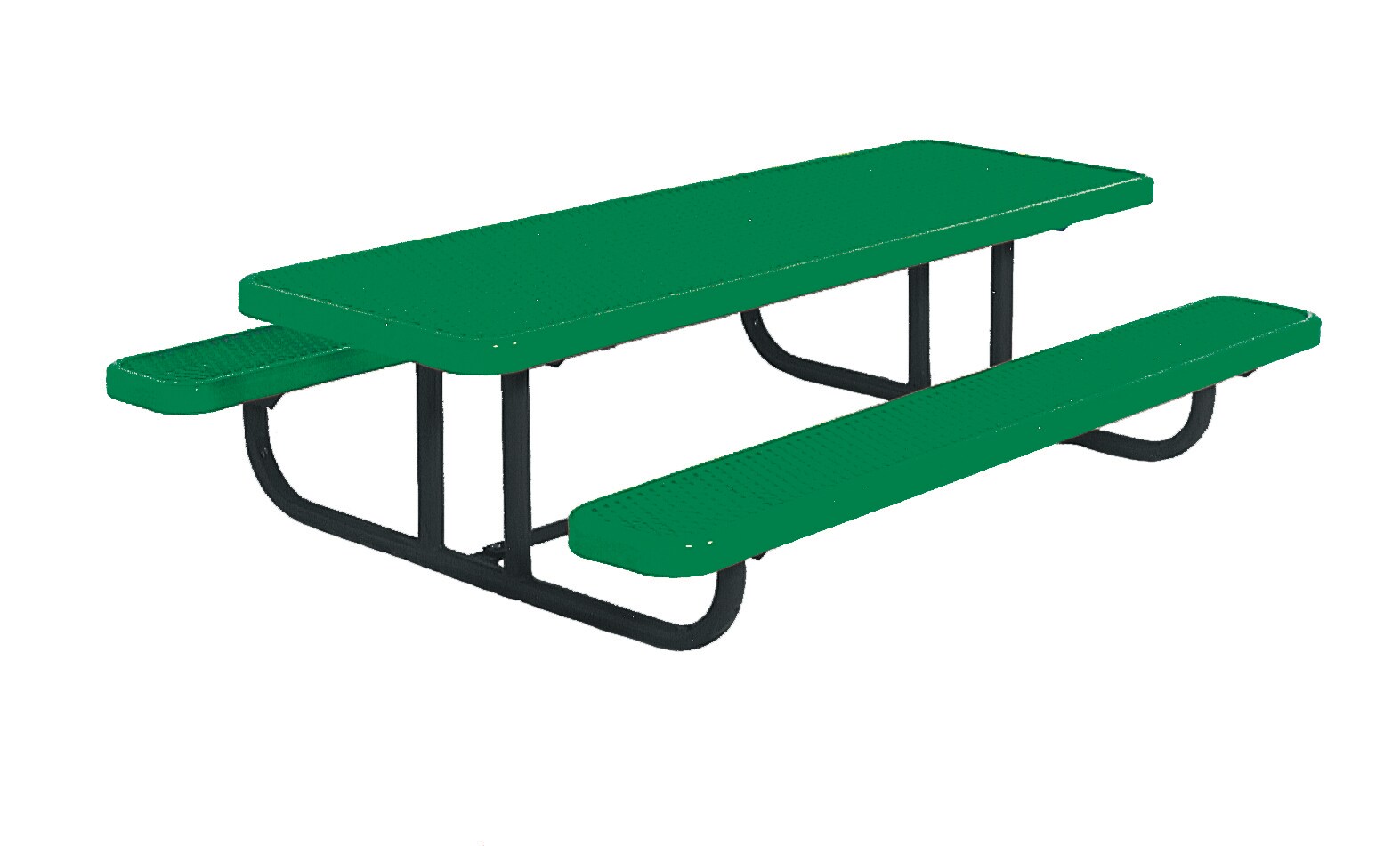 UltraPlay 96-in Green Steel Rectangle Picnic Table in the Picnic Tables ...