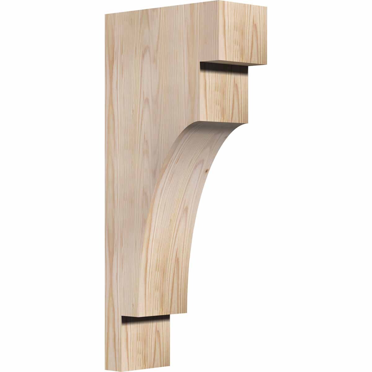 Ekena Millwork COR06X12X28MED00SDF 5.5-in x 12-in x 28-in Mediterranean Unfinished Douglas fir Wood Paintable/Stainable Corbel