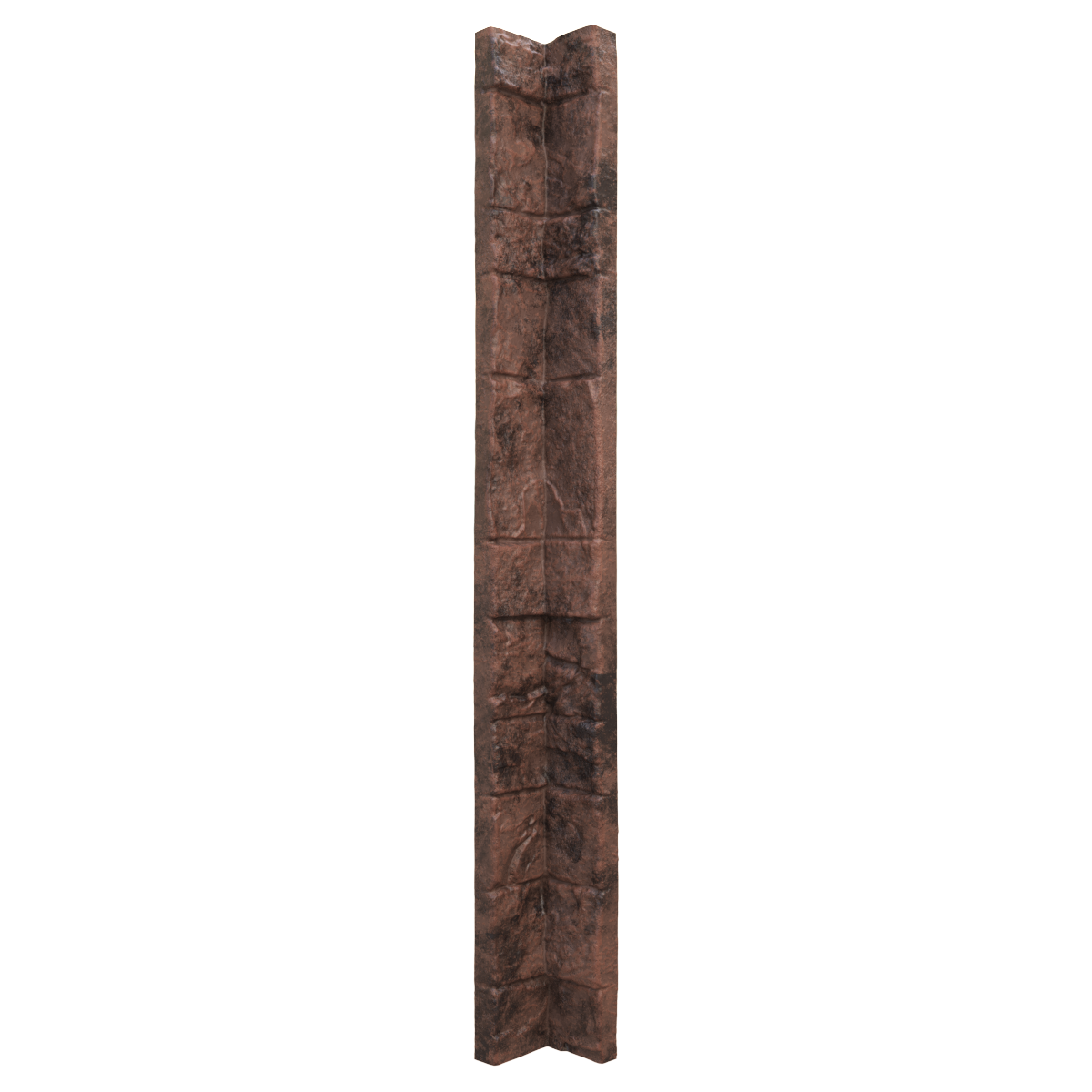 Canyon Brown Faux Stone Siding Panel Inside Corner 3" x 48"