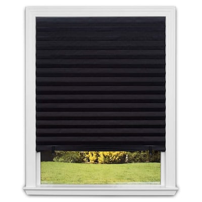 Mini Window Blinds Cordless 1 Slats Black Venetian Vinyl Blind Actual  Size: 30 x 64 (Length)