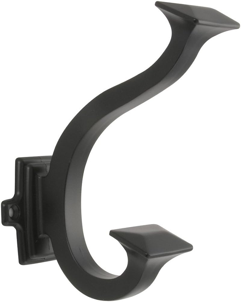 Hickory Hardware 1-Hook Oil Rubbed Bronze Decorative Wall Hook (35-lb ...