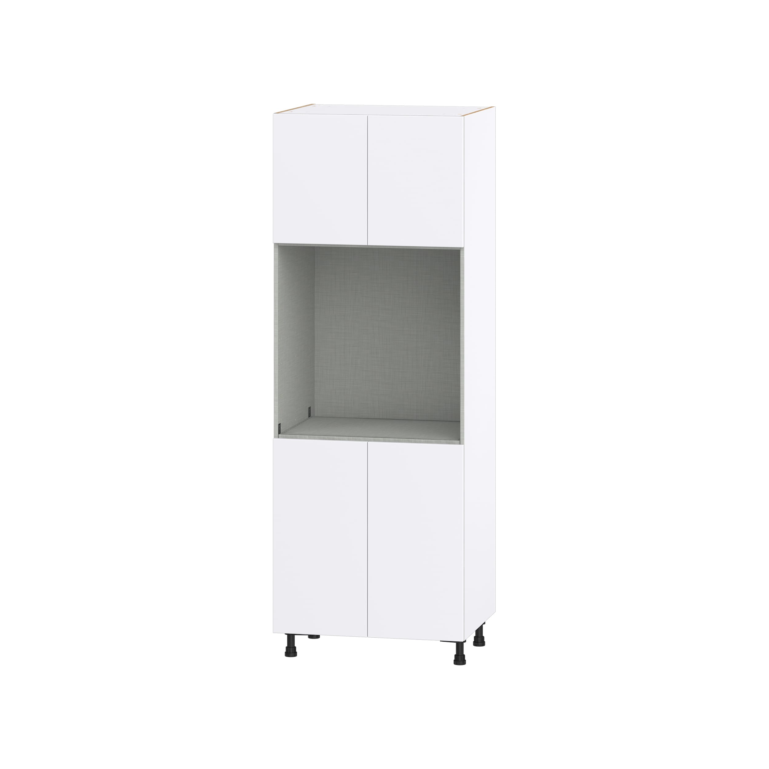 Hugo&Borg DSTO3084.5-LA Lasalle 30-in W x 84.5-in H x 24-in D Bright White Slab Single oven Pantry Fully assembled Cabinet (Flat Panel Slab)