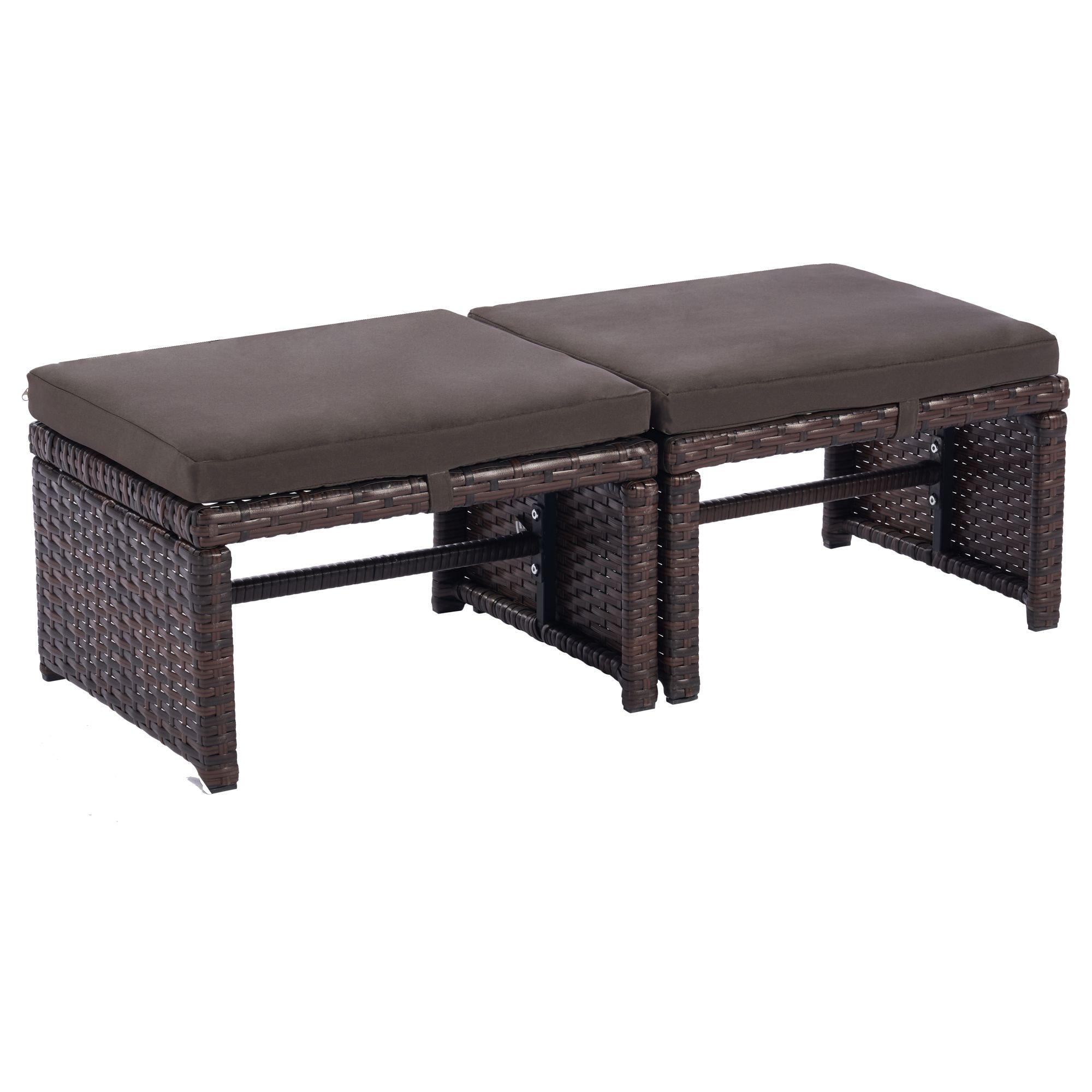 19 Inch Wide Wicker Outdoor Ottomans & Foot Stools At Lowes.com