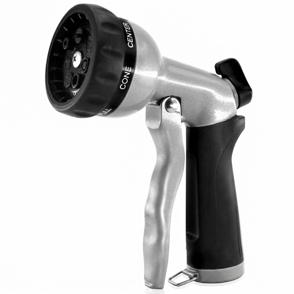 Etokfoks Heavy Duty Metal Hose Nozzle with 7 Adjustable Spray Patterns ...