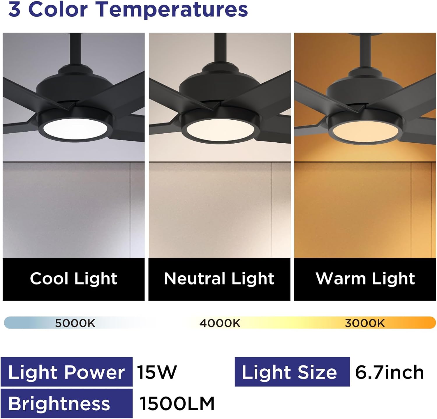 TALOYA TLY-WF-BK-D52 Ceiling-Fans - View #4