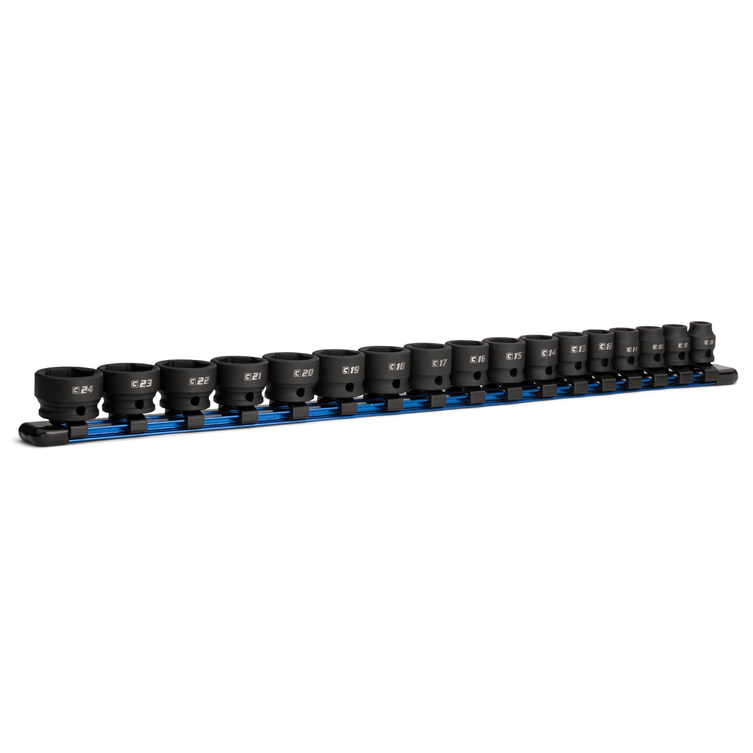 Capri Tools Stubby 17 -Piece Metric 3/8-in Drive Set 6-point Impact Socket Set