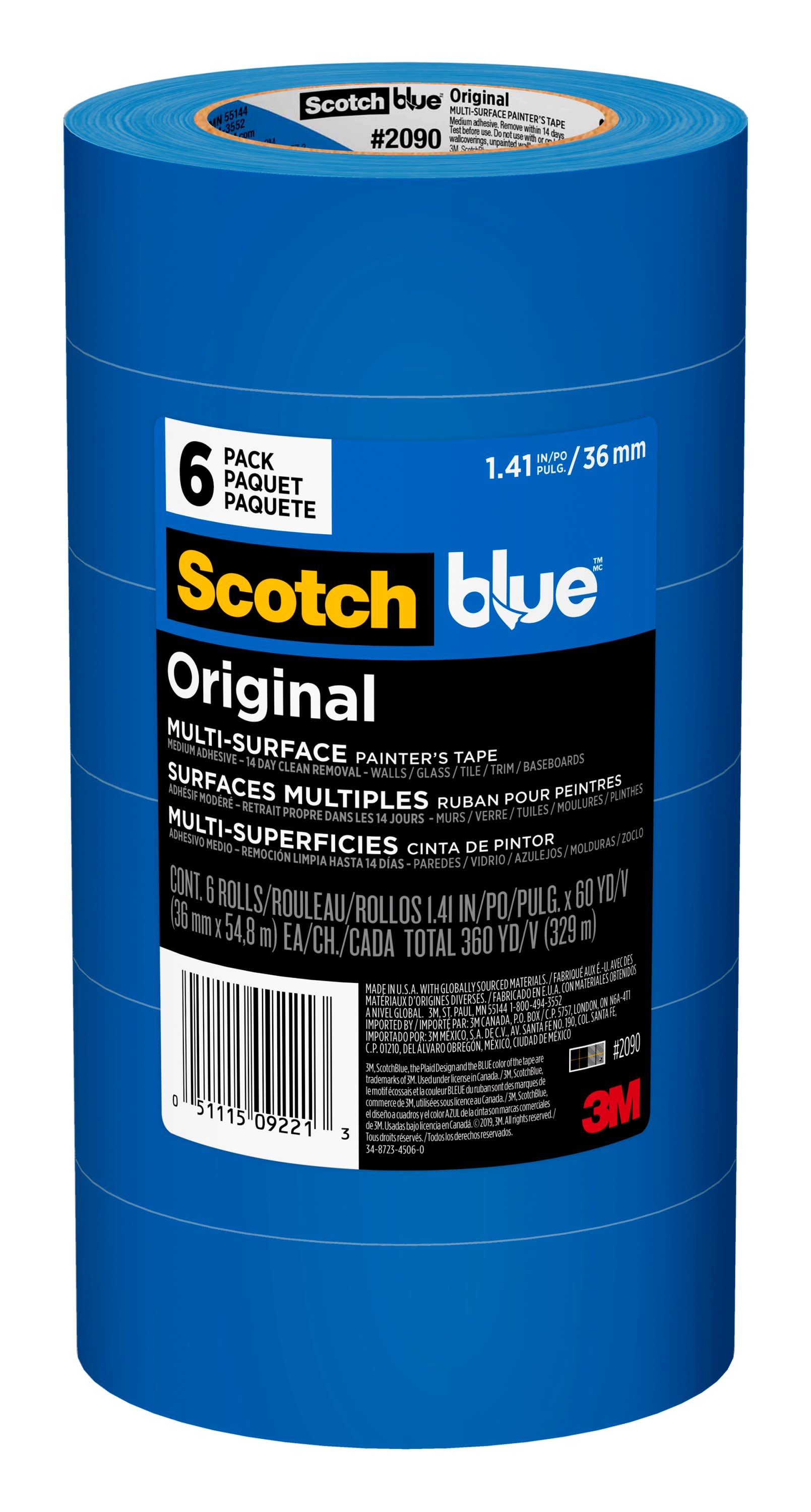 ScotchBlue 0.94 in. W x 60 yd. L Blue Medium Strength Original