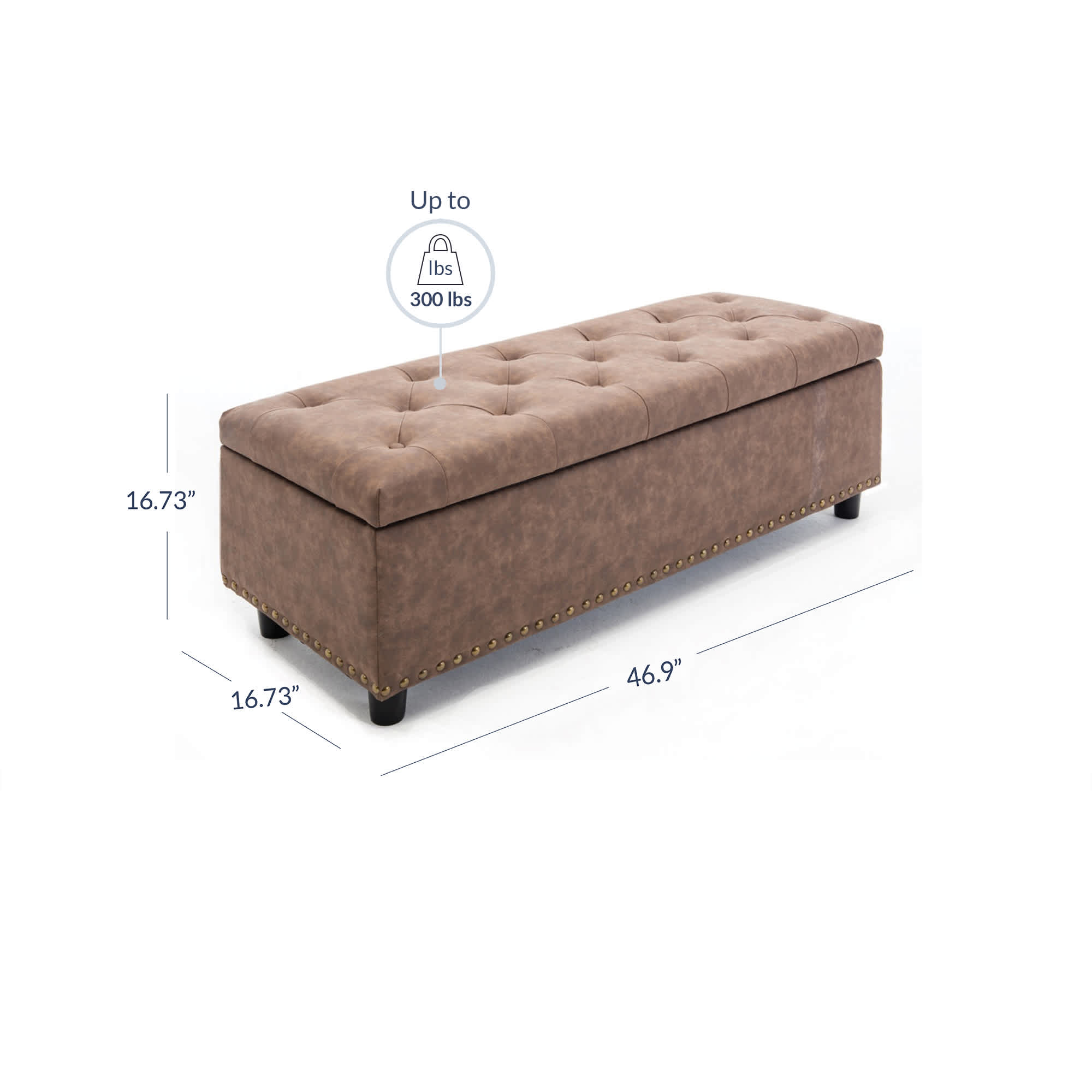 Belleze 014-HG-31902-RB Indoor-Ottomans - View #9