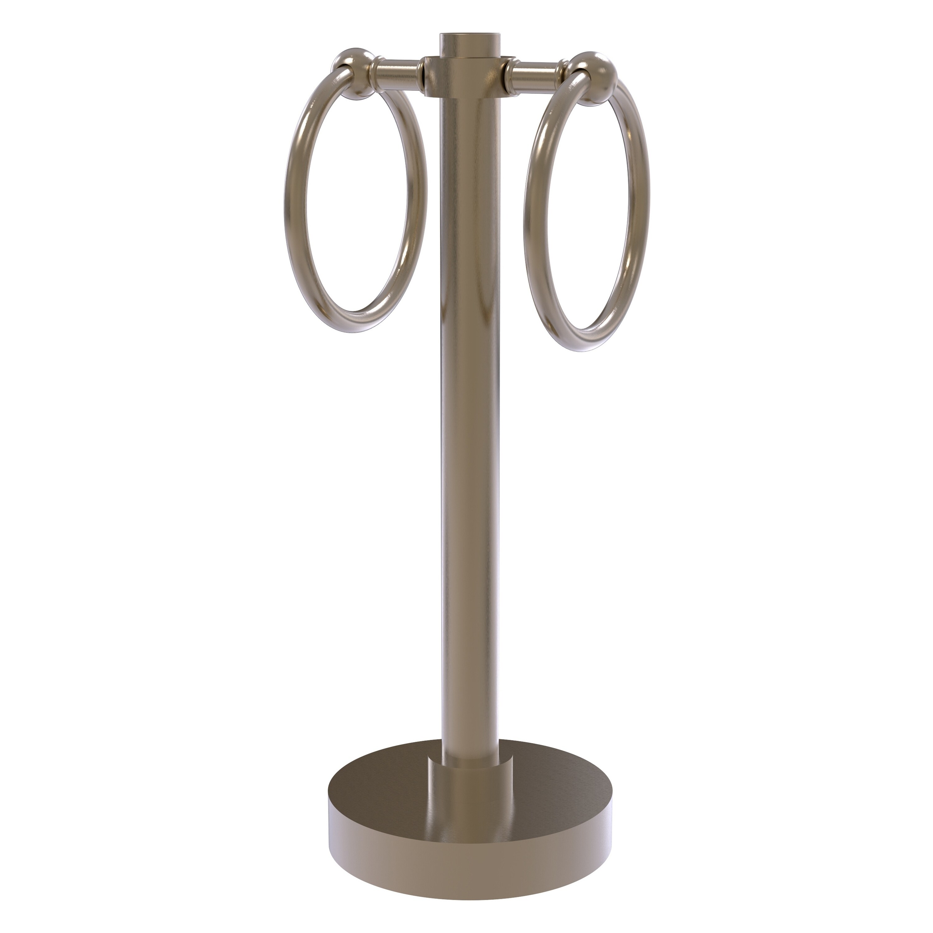 Allied Brass 953-PEW Antique Pewter Freestanding countertop Double Towel Ring