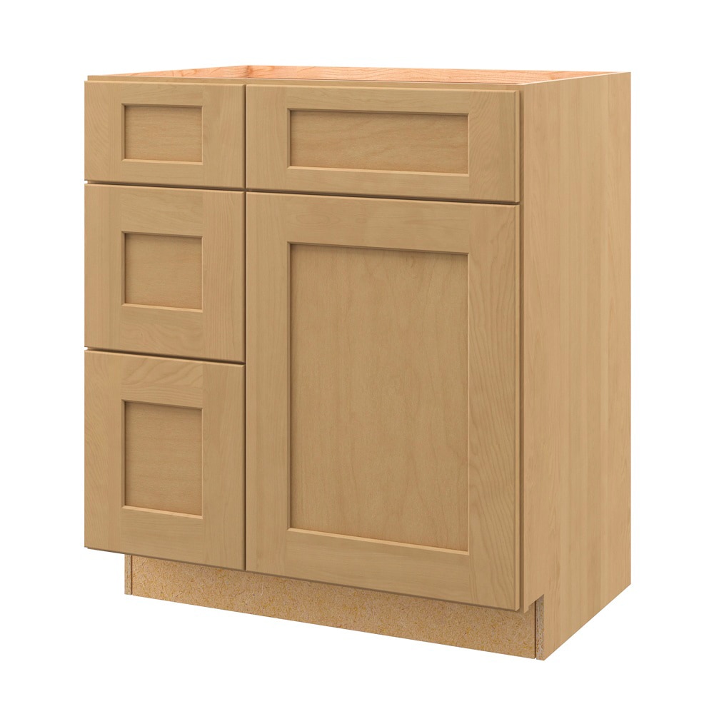 allen + roth Innsbrook 30-in Rye Bathroom Vanity Base Cabinet without ...