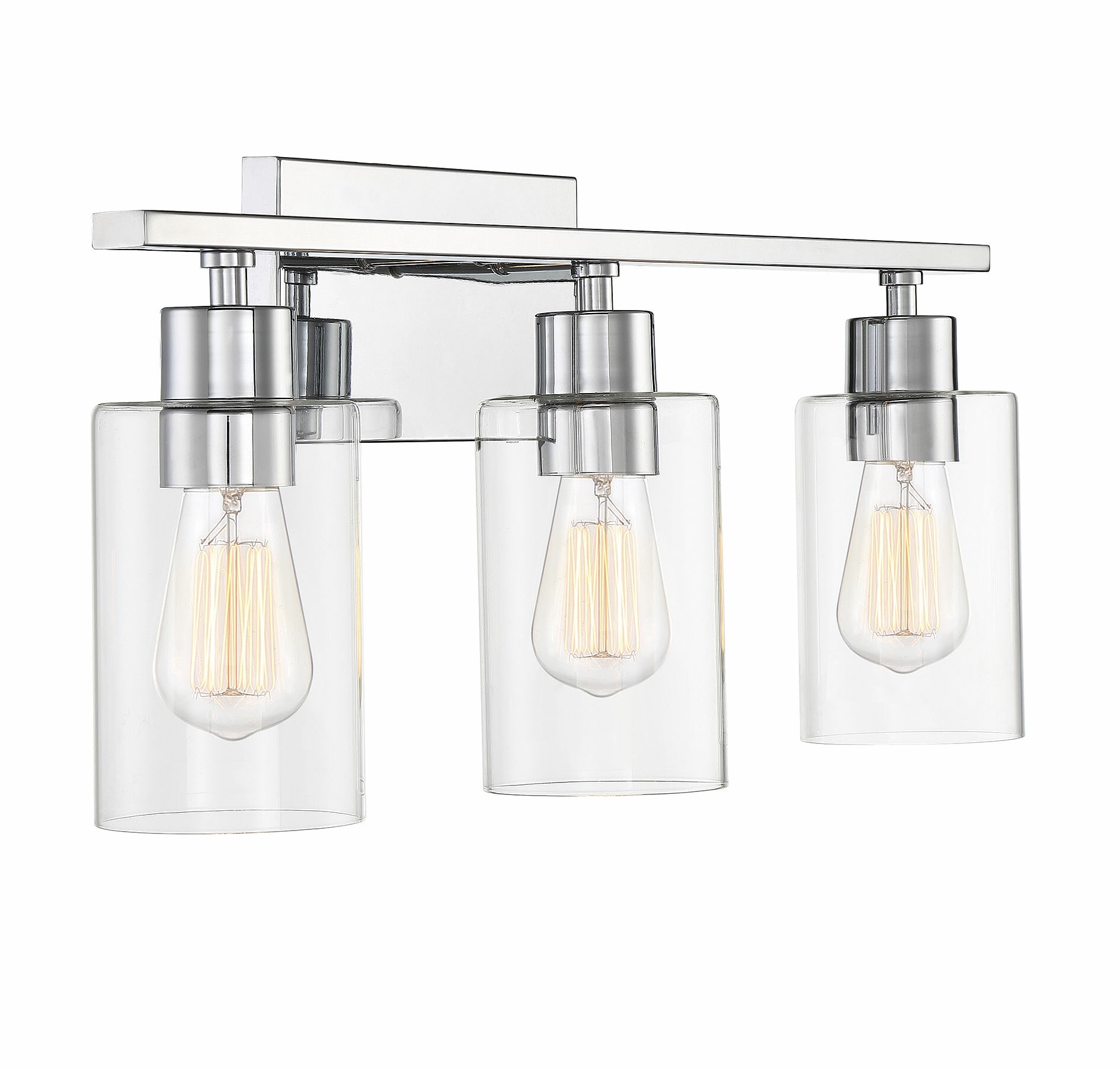 Lambert 3-Light Polished Chrome Bathroom Vanity Fixture