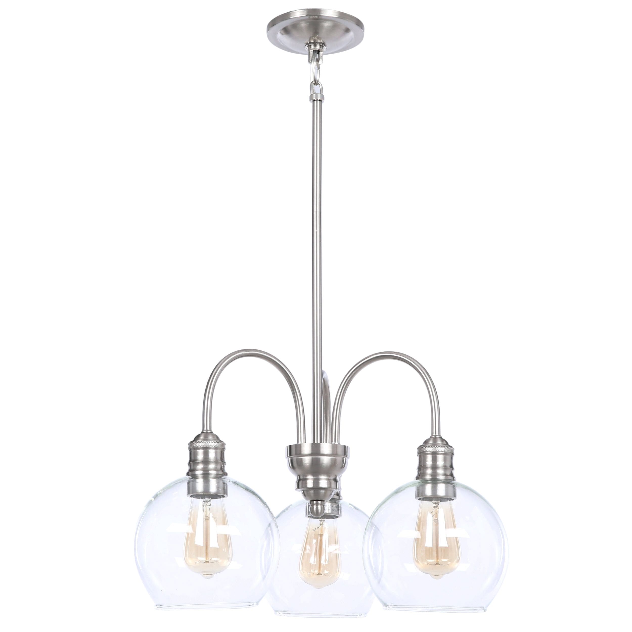 quoizel soho brushed nickel industrial clear glass bowl pendant light