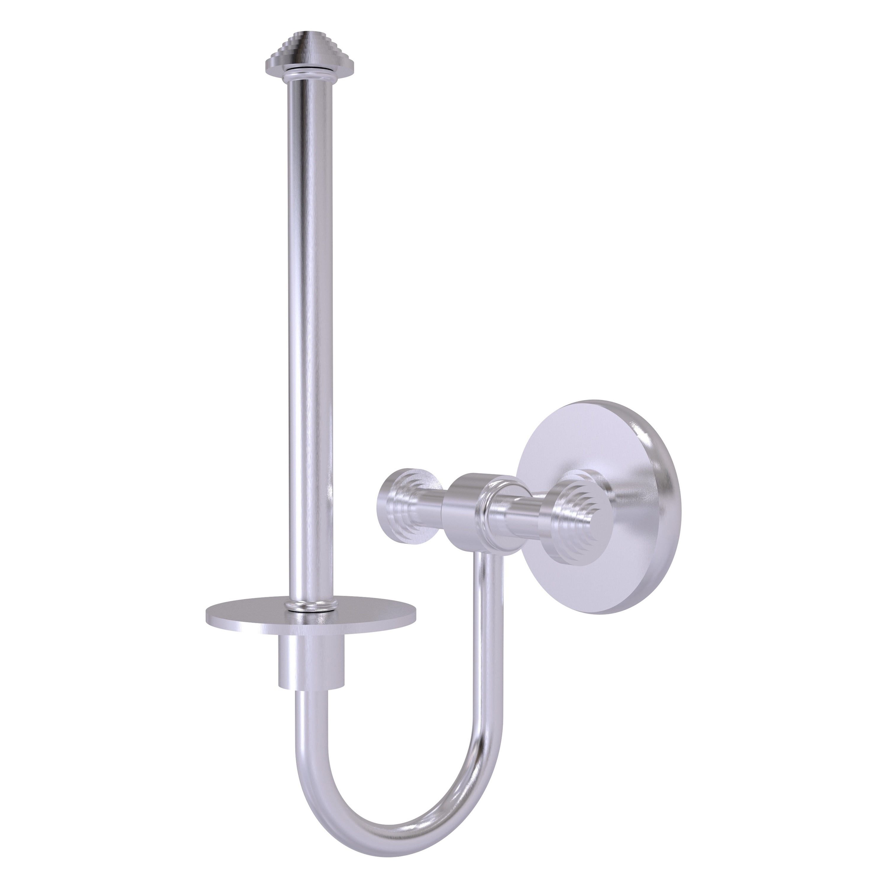 Allied Brass SB-24U-SCH Southbeach Satin Chrome Wall mount Single post Toilet Paper Holder 1 -Rolls with Storage