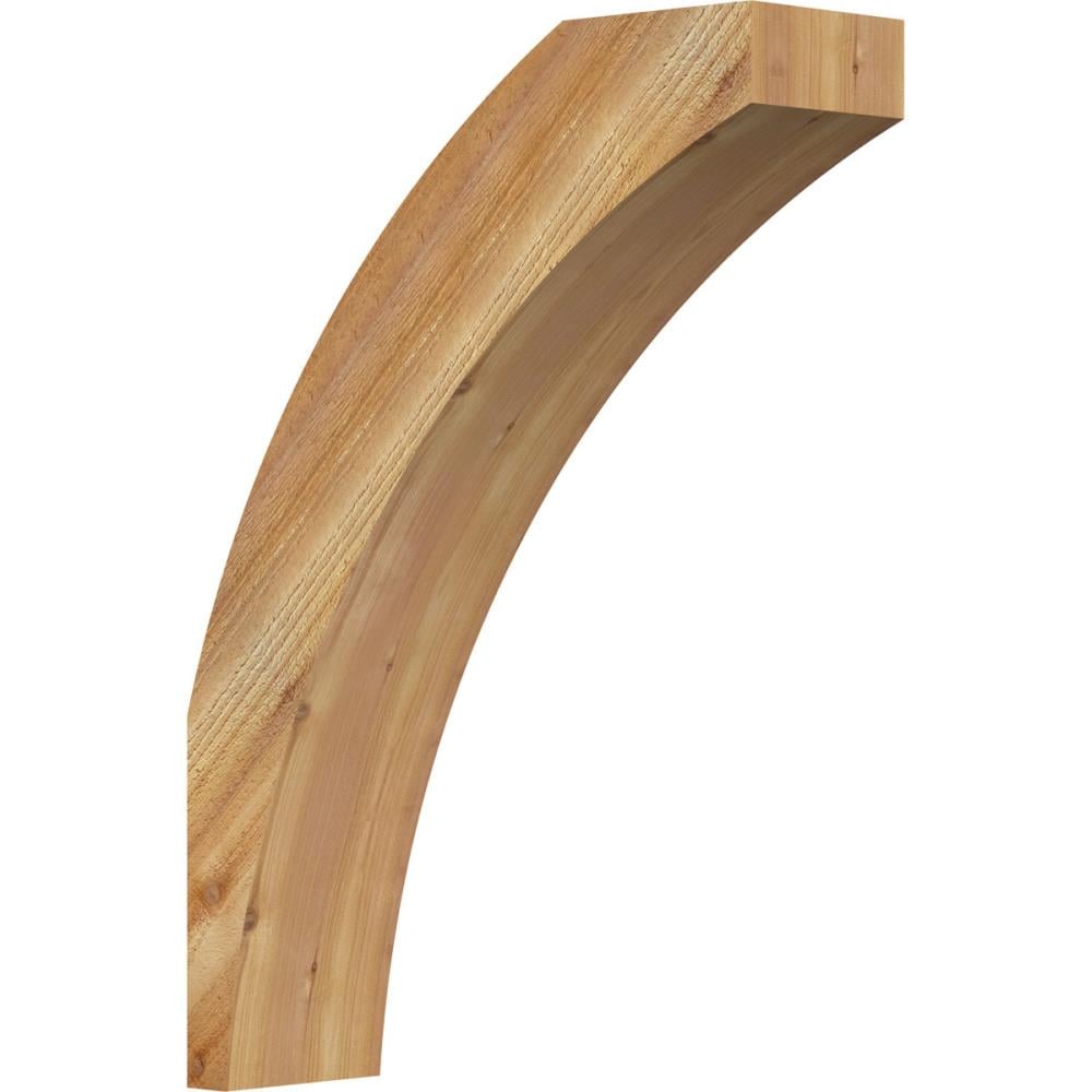 Ekena Millwork BRC06X20X28THR00RWR 6-in x 20-in x 28-in Western Red Cedar Unfinished Wood Thorton Rough Sawn Knee Brace