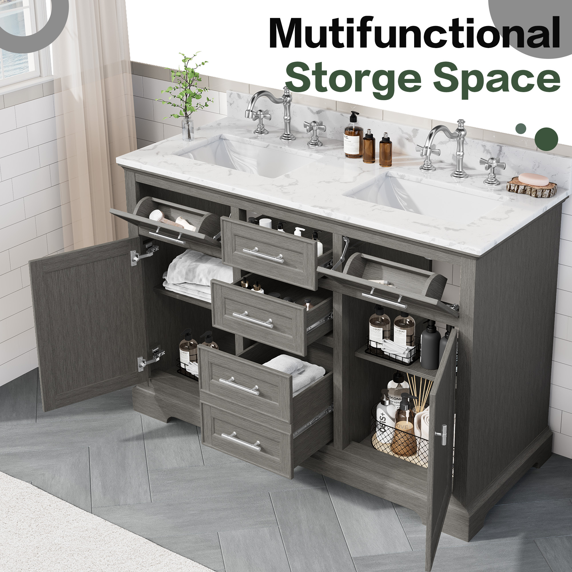VOUA SAF-DSRCJ-GY1 Bath-Vanity-Combo - View #11