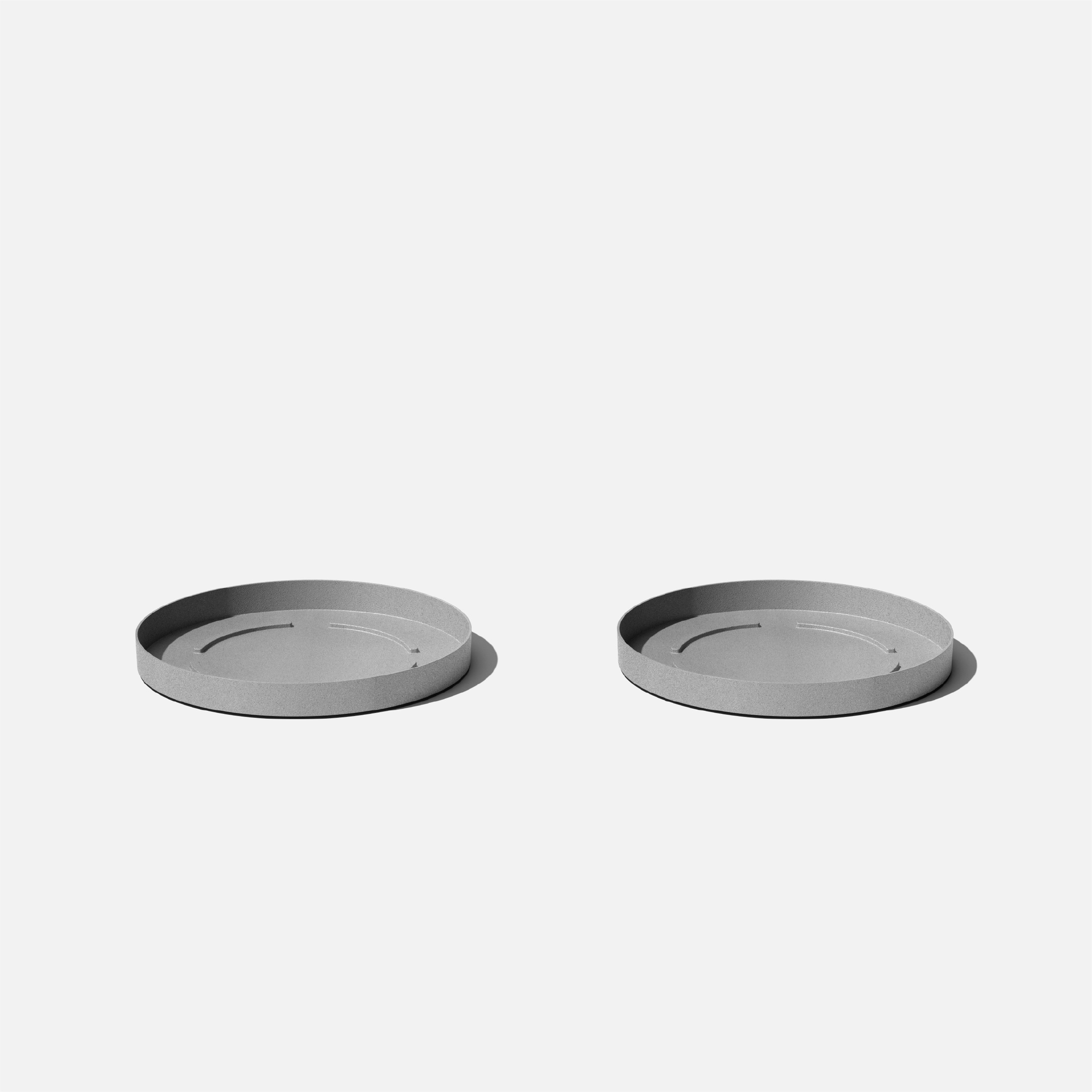 Veradek KNV20TRC-2PK 2 -Pack 17.25-Inches Gray Plastic Plant Saucer