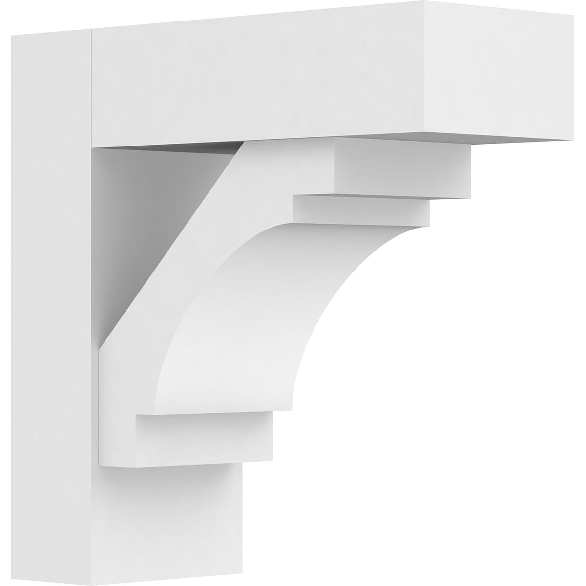 Ekena Millwork BKTP05X14X14MRC05 Standard MercedGrade 5-in x 14-in x 14-in Off-white PVC Standard bracket