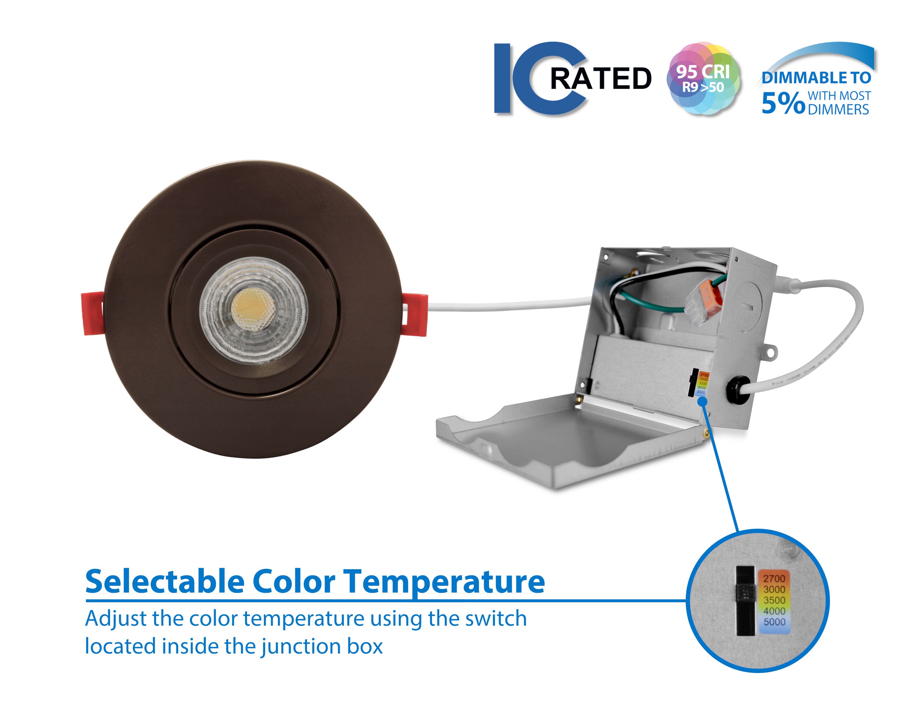 4-Inch Oil-Rubbed Bronze Adjustable LED Recessed Downlight