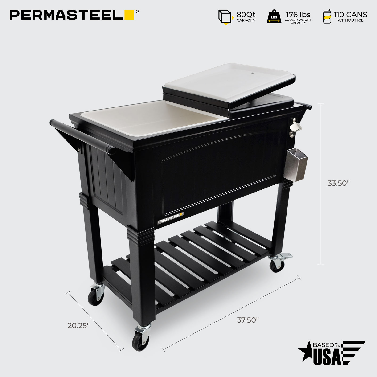 Permasteel PS-203 F1-BK Beverage-Coolers - View #3
