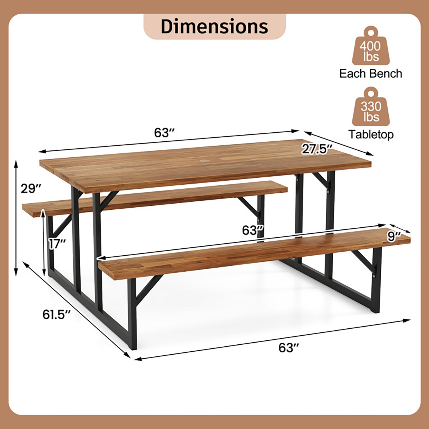 GZMR GZ-1104FOP163 Picnic-Tables - View #6