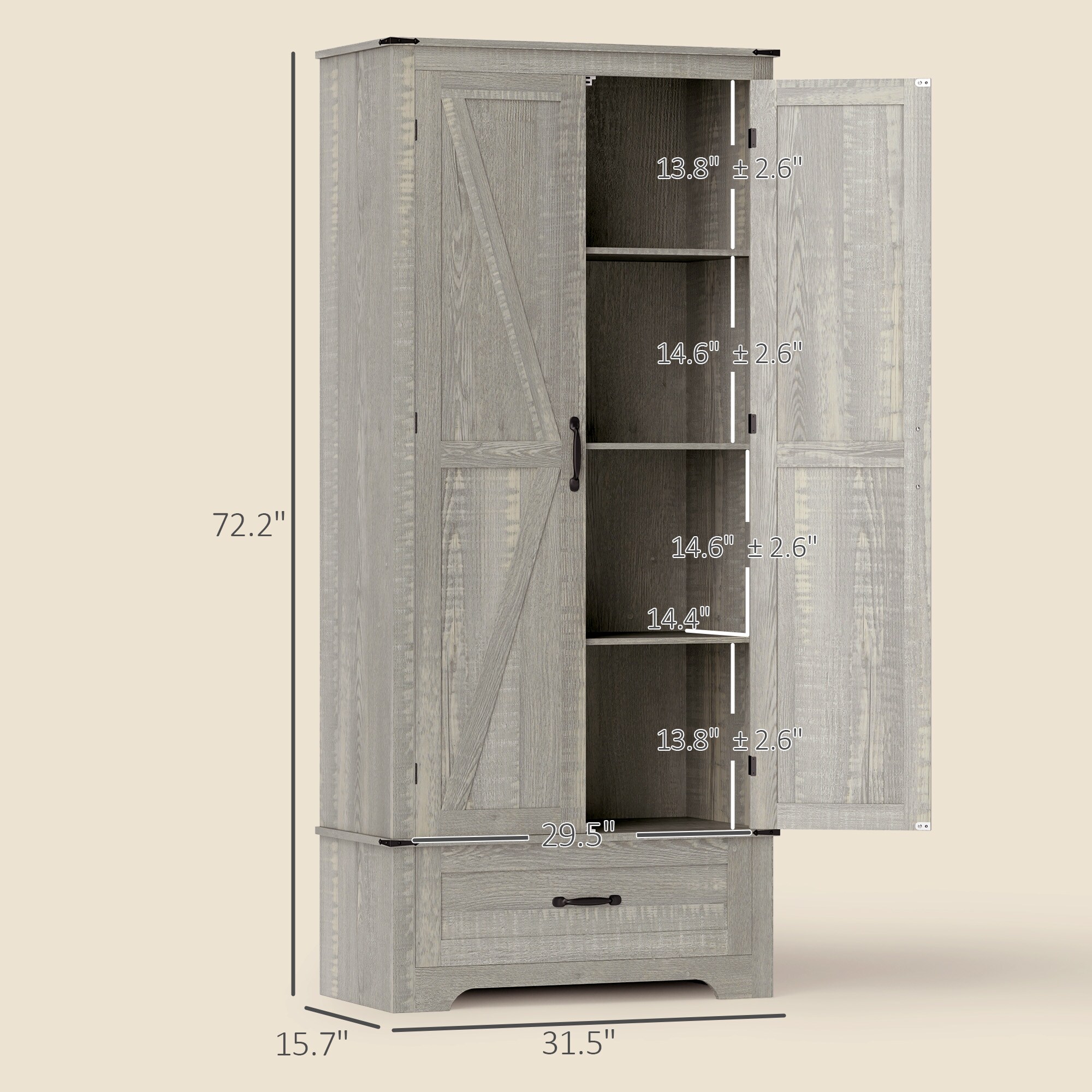 HomCom 838-504V80LG Pull-Out-Cabinet-Baskets - View #3