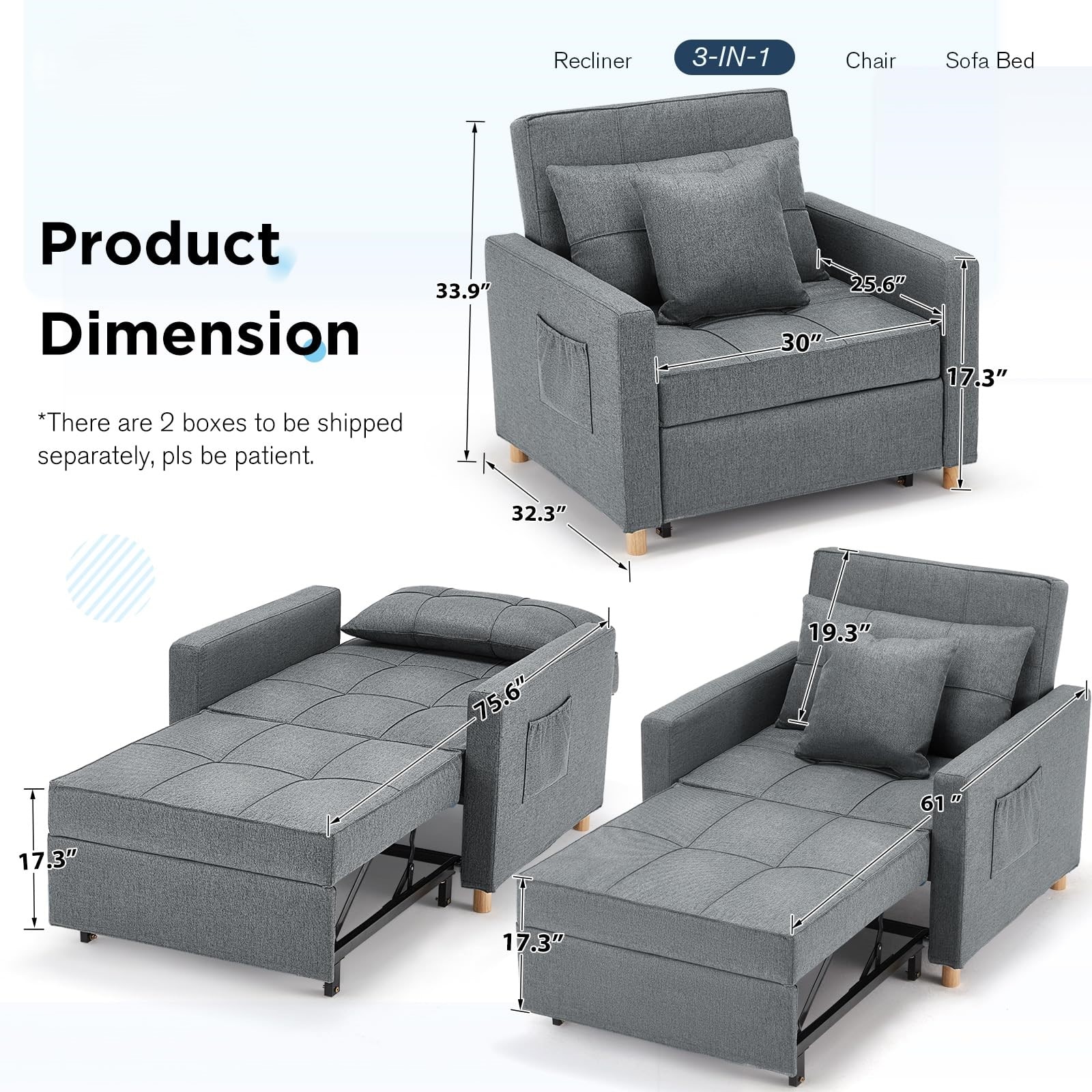 AECOJOY 13048DG-LS01 futons - View #2