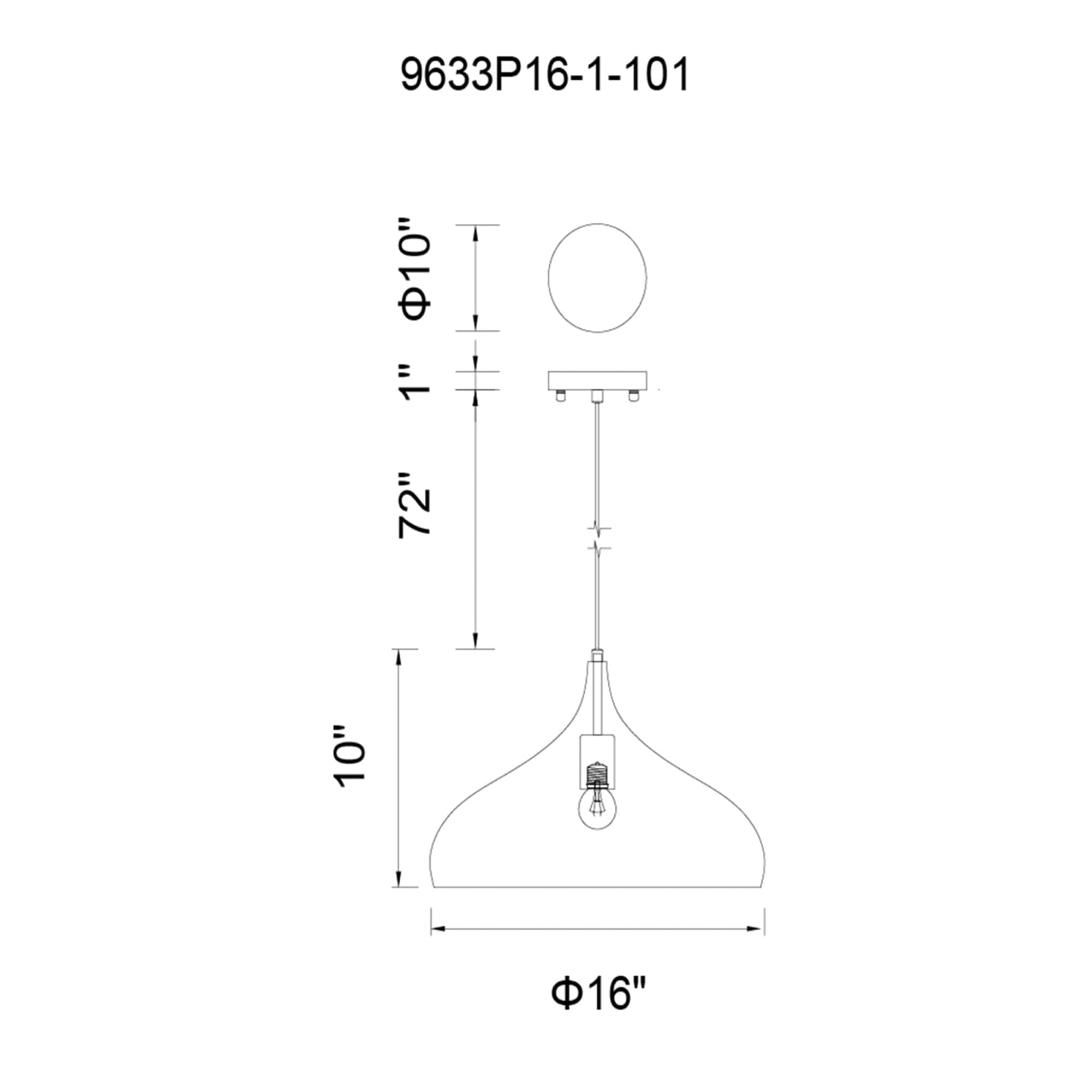 CWI Lighting 9633P16-1-101 Pendant-Lights - View #8