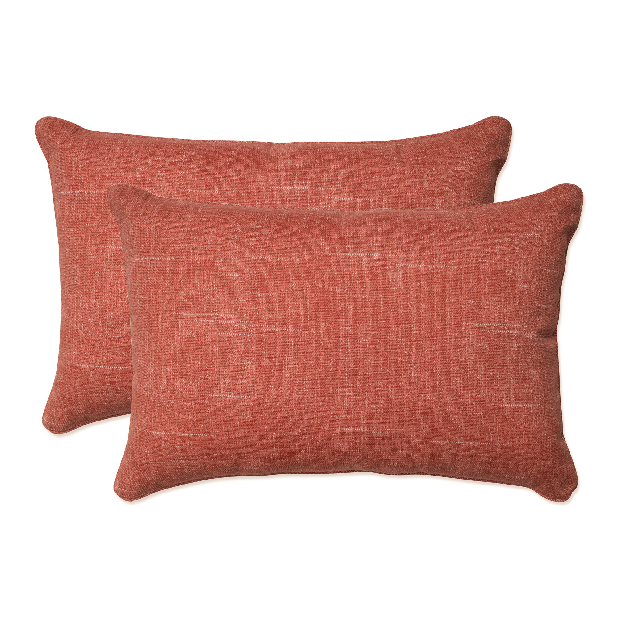 Pillow Perfect 679662 2-Pack Graphic Print Orange Rectangular Throw Pillow