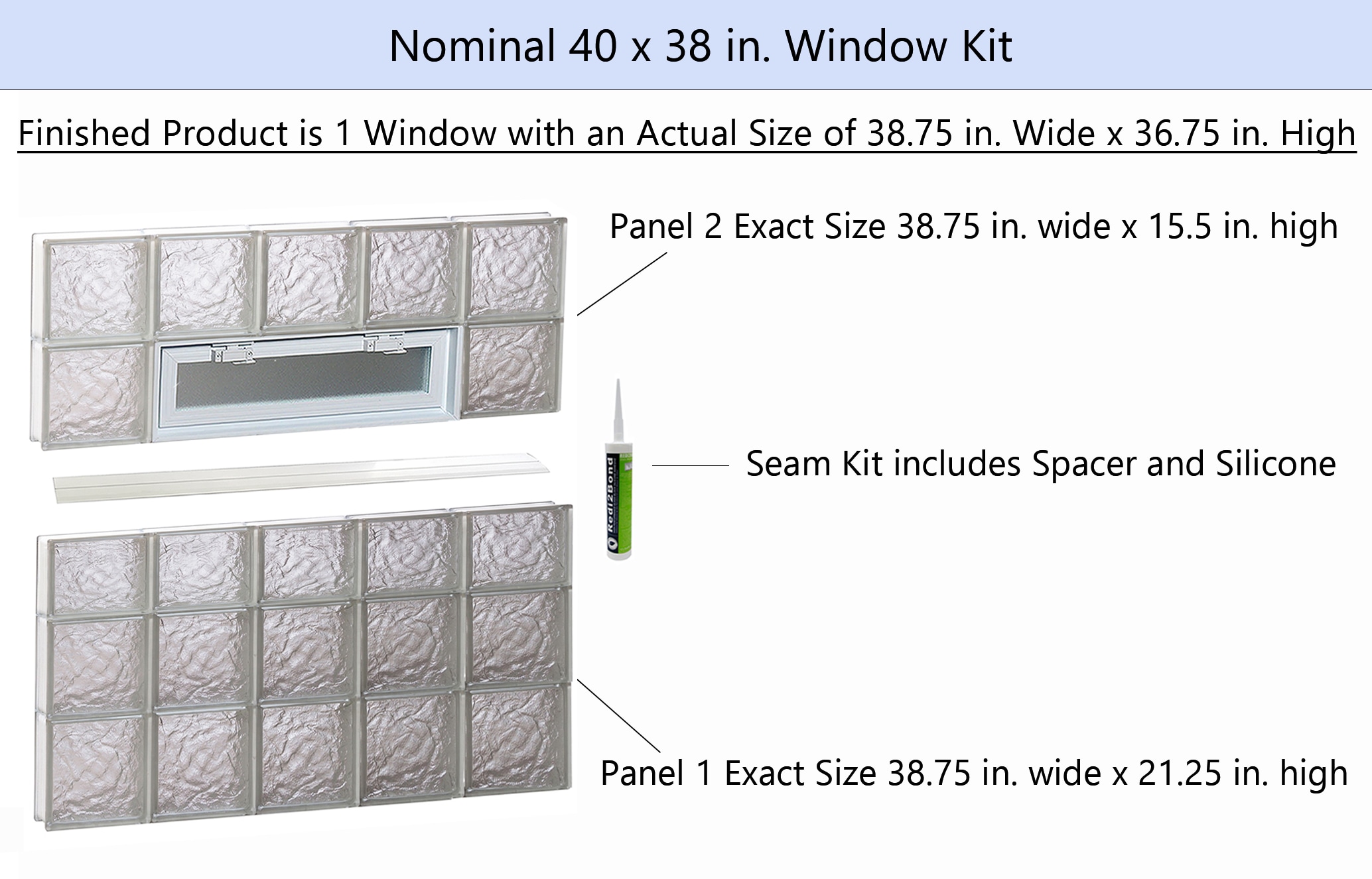 REDI2SET V4038IS Glass-Block-Windows - View #2