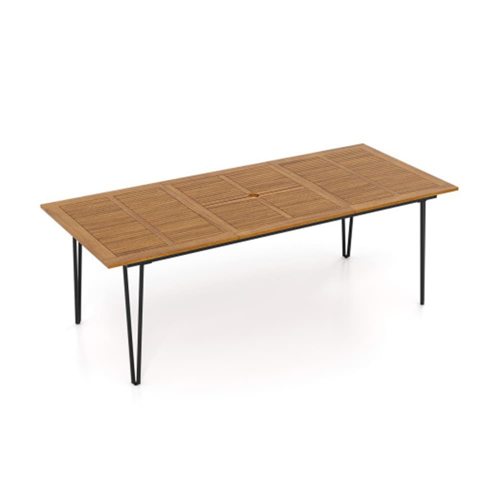 LIVIZA OUJ72245 Rectangle Outdoor Dining 37.5-in W x 86.5-in L with Umbrella Hole