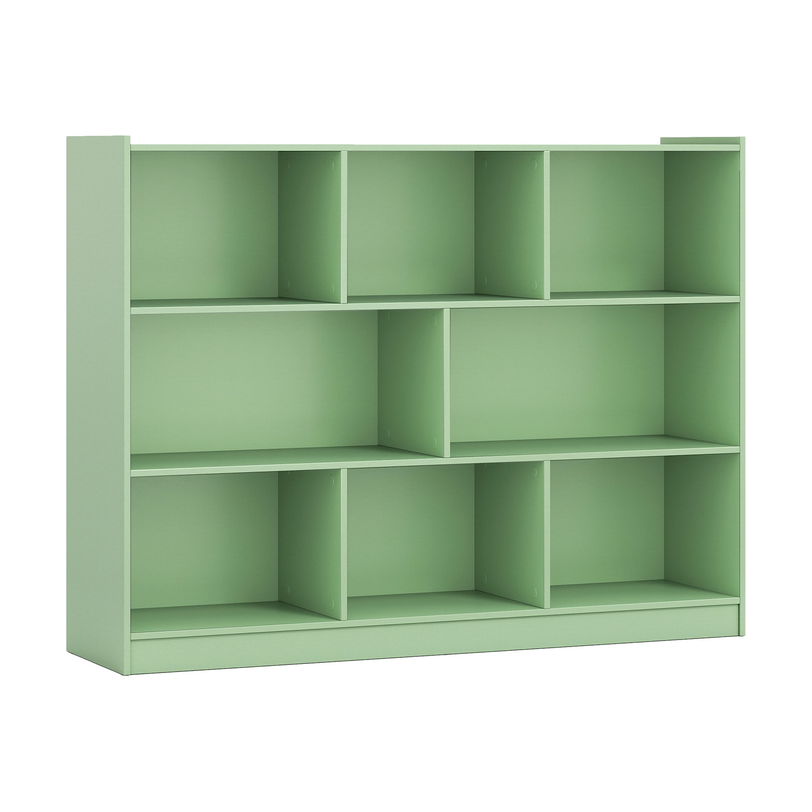 Slickblue D-CO-GO85601BC 3-Shelf 8-Cube Bookcase for Bedroom and Study Engineered Wood and MDF (48L x 36.5H x 12.5W) Smooth Finish