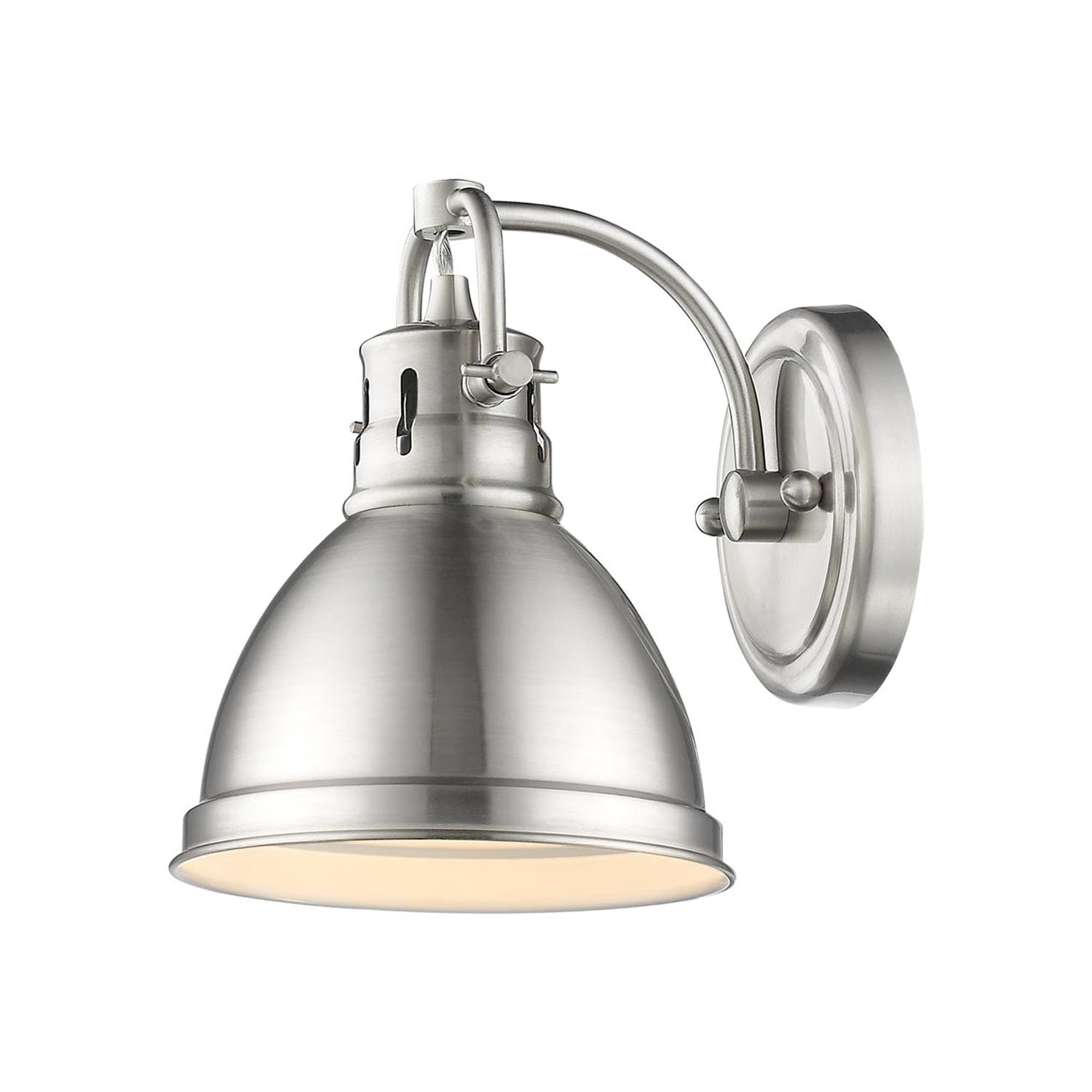 Golden Lighting 3602-BA1 PW-PW Duncan 6.5-in 1 -Light Satin Pewter Transitional Vanity light
