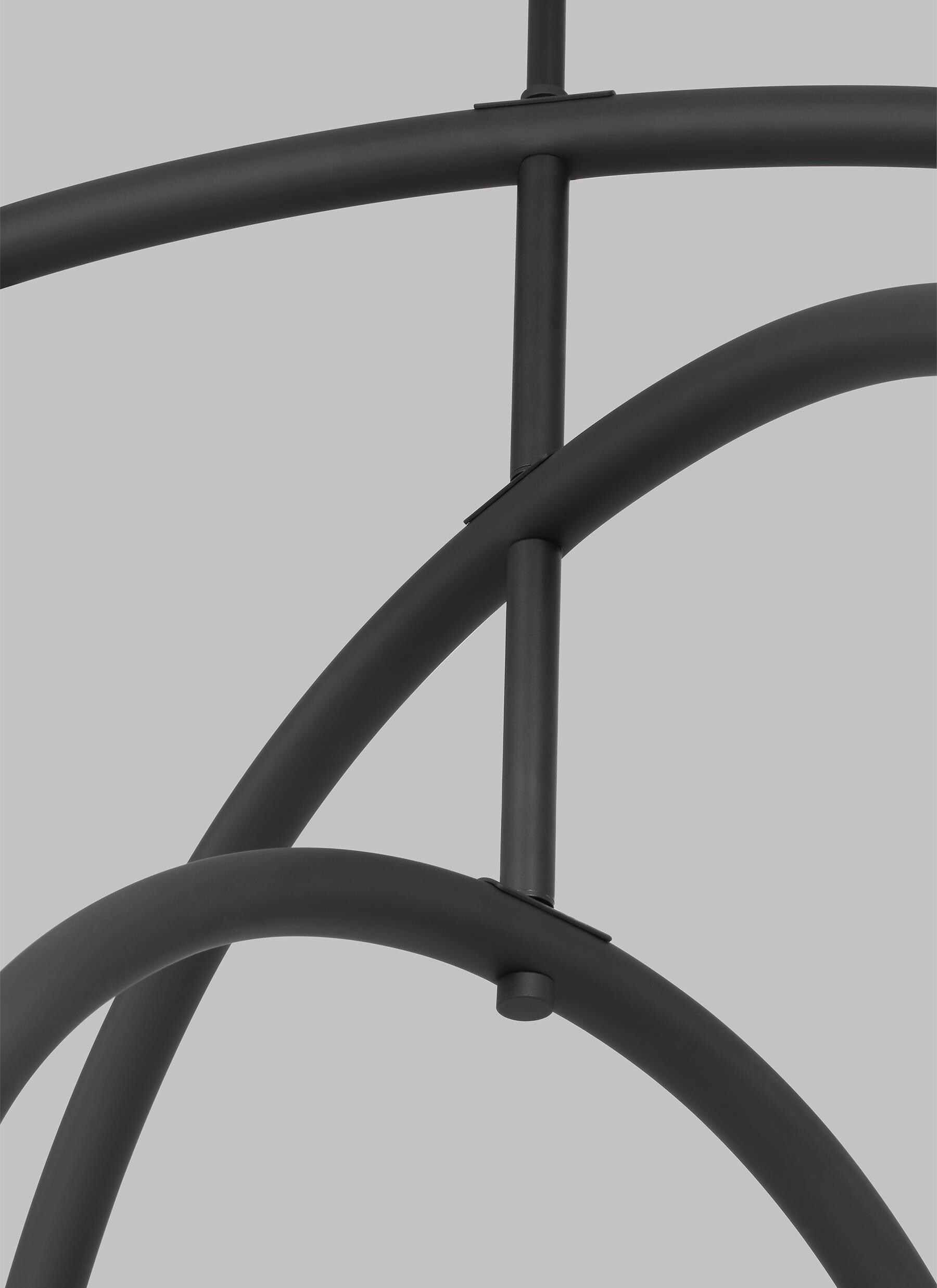 Hadden 6-Light Midnight Black Modern Chandelier
