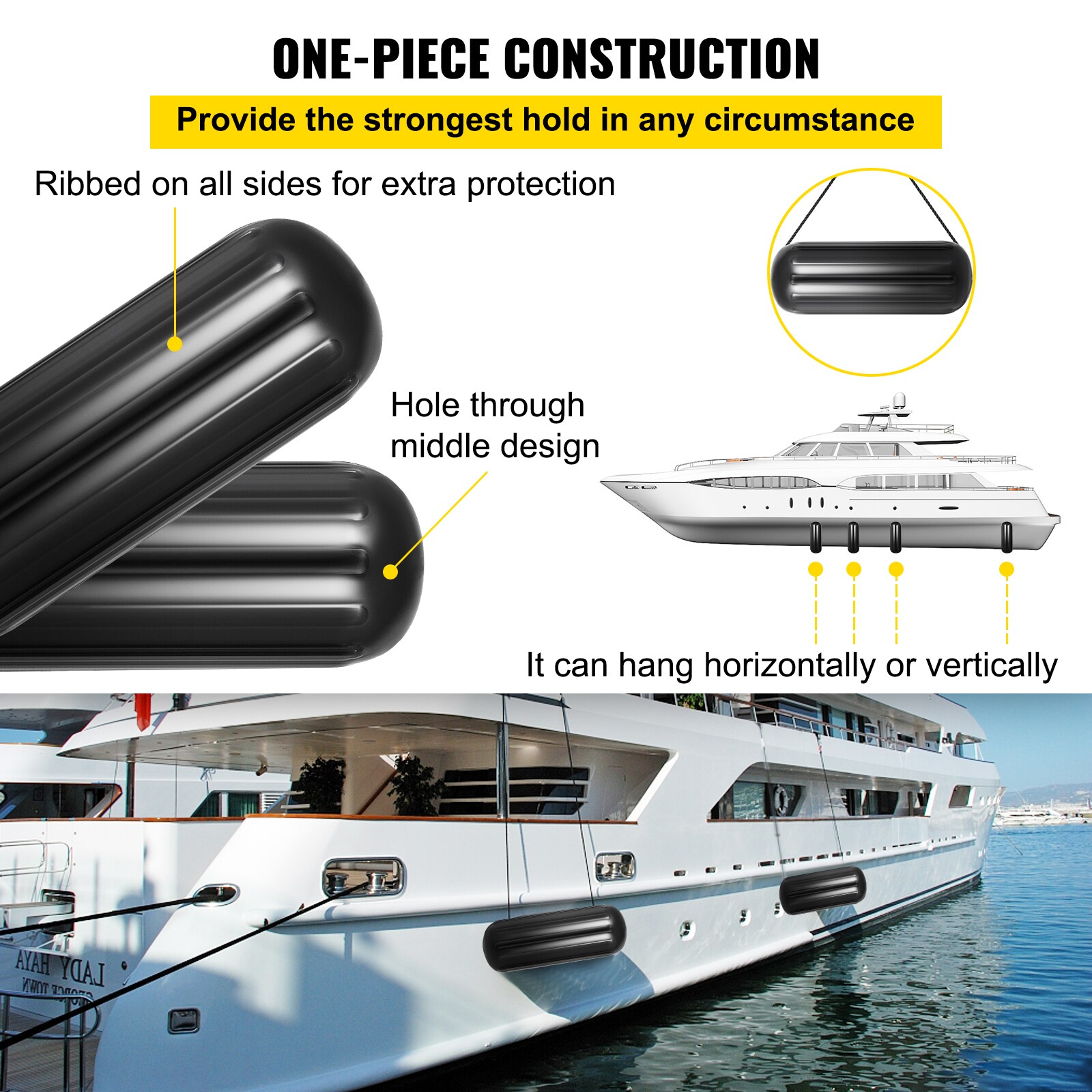 VEVOR DNB10X28YCBHQHS01V0 Boat-Bumpers - View #7