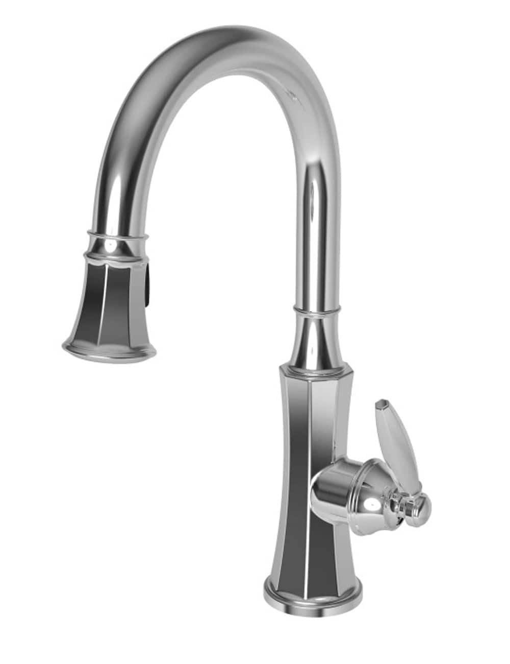 Newport Brass Polished Chrome Single Handle Swivel Kitchen Faucet At 1703