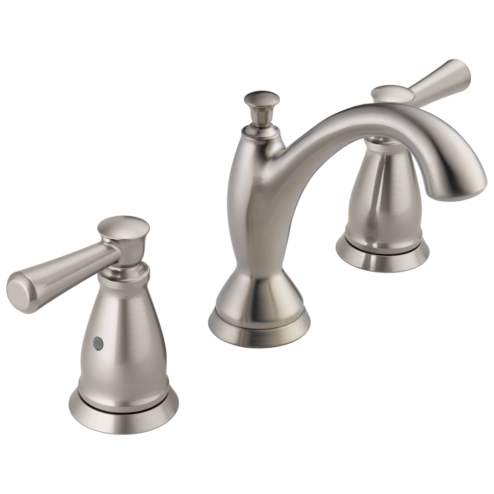 Delta 3593-SSMPU-DST Linden Stainless Widespread 2-handle WaterSense Mid-arc Residential Handle Bathroom Sink Faucet with Drain