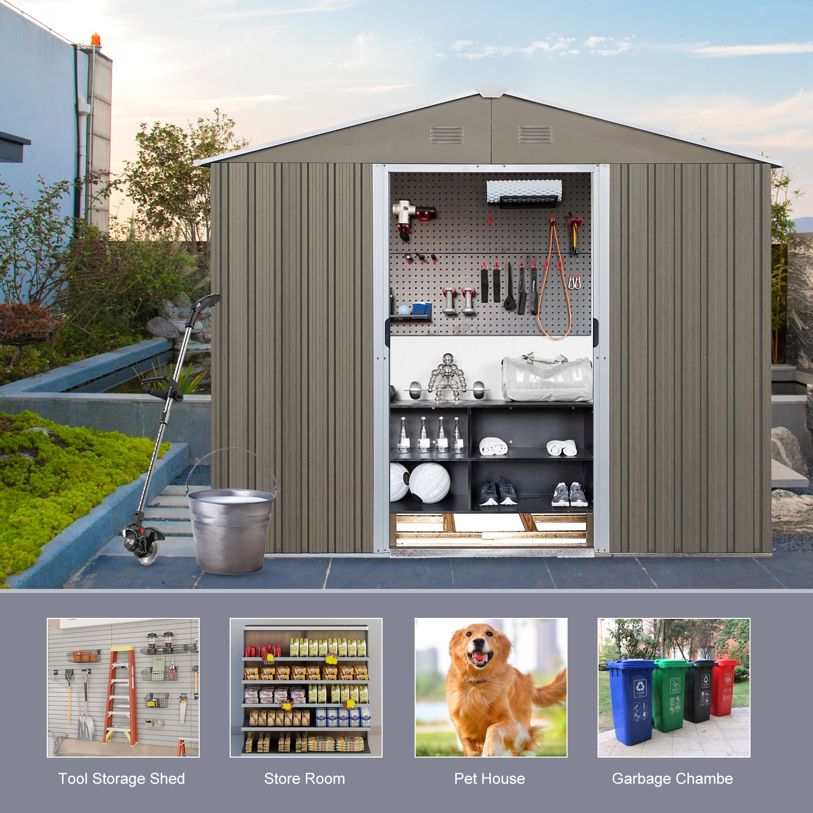 Mondawe MD-WWC46752 Metal-Storage-Buildings-Sheds - View #4