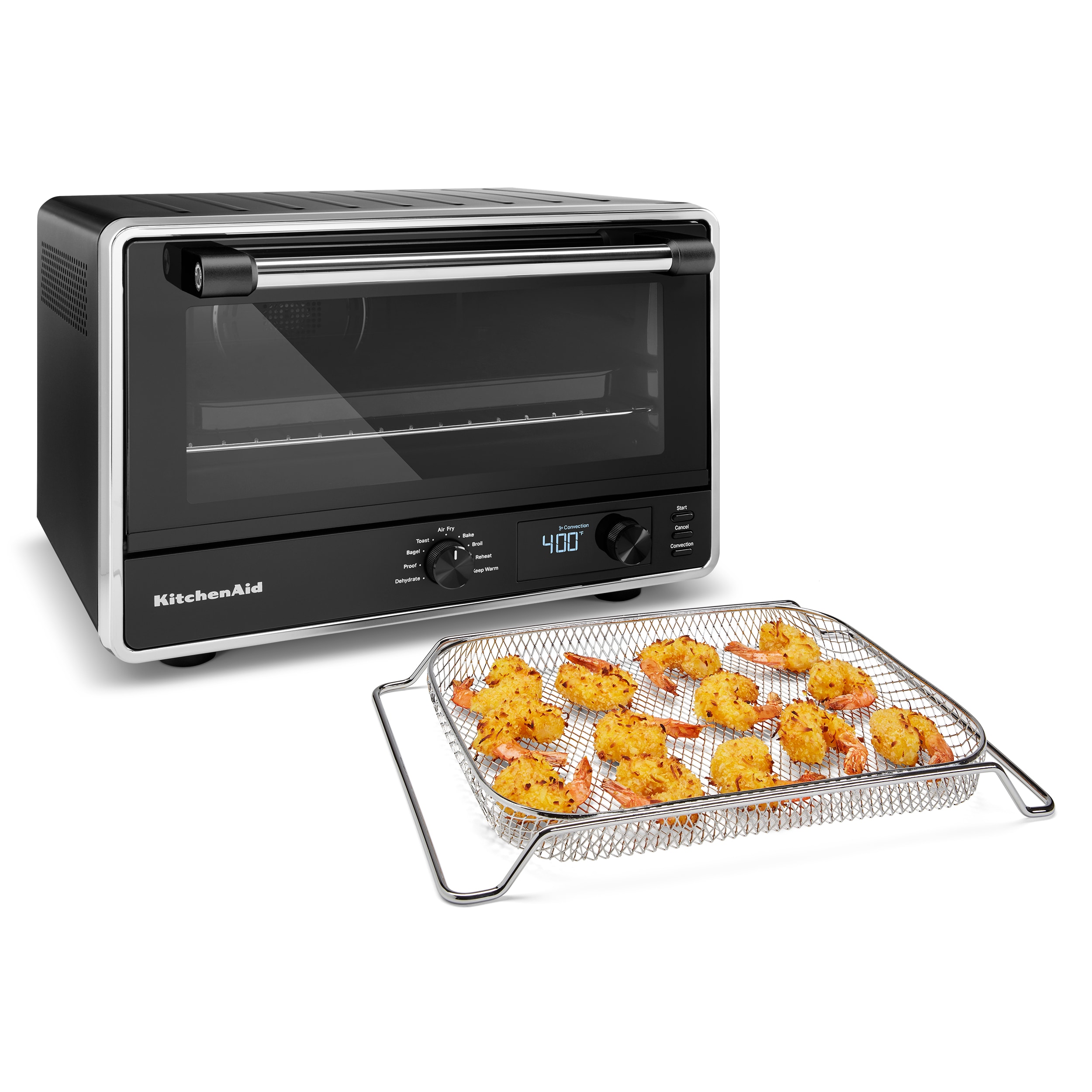 Produkt kompas Tag et bad KitchenAid 6-Slice Black Convection Toaster Oven (1800-Watt) in the Toaster  Ovens department at Lowes.com