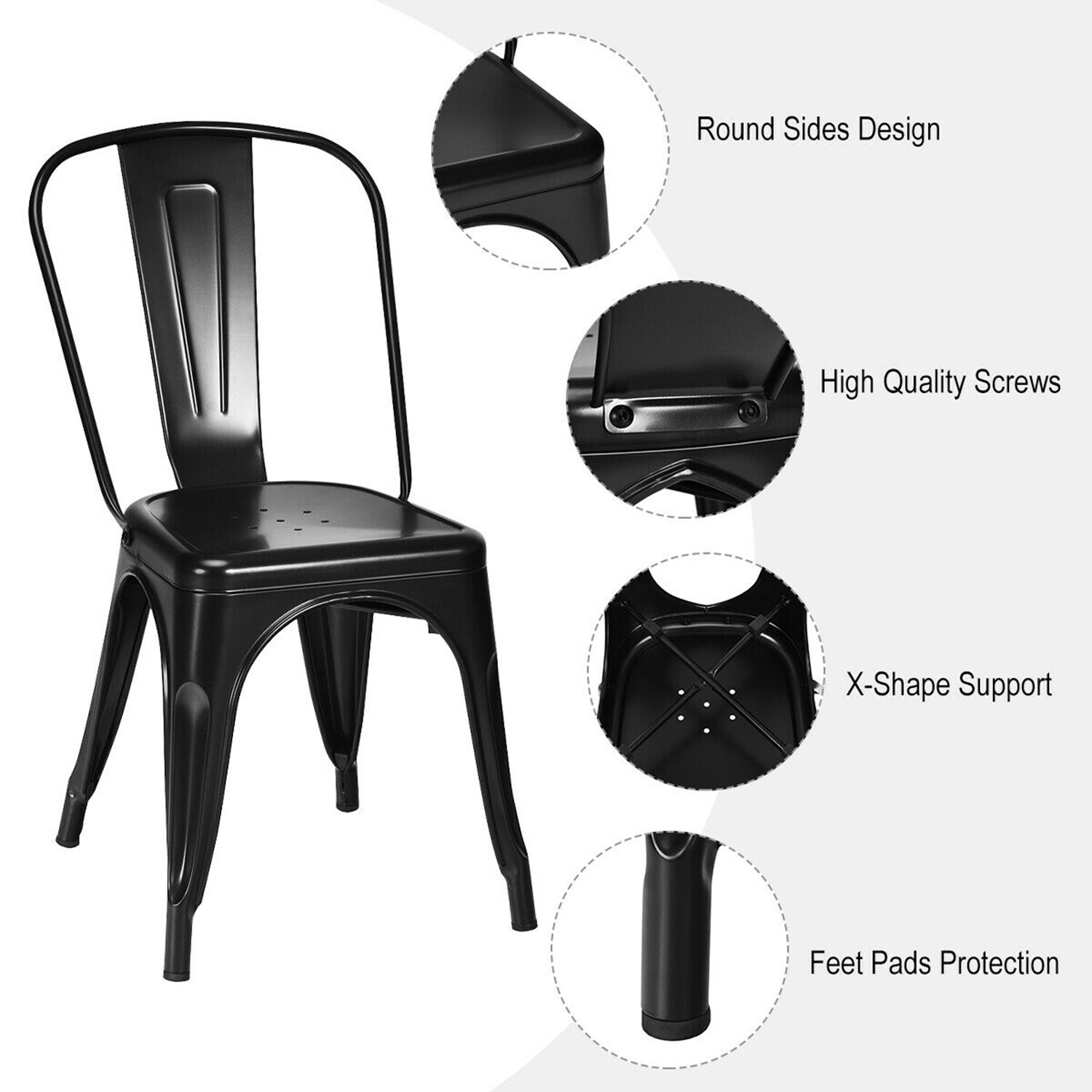 WELLFOR TRX-646AK Dining-Chairs - View #2